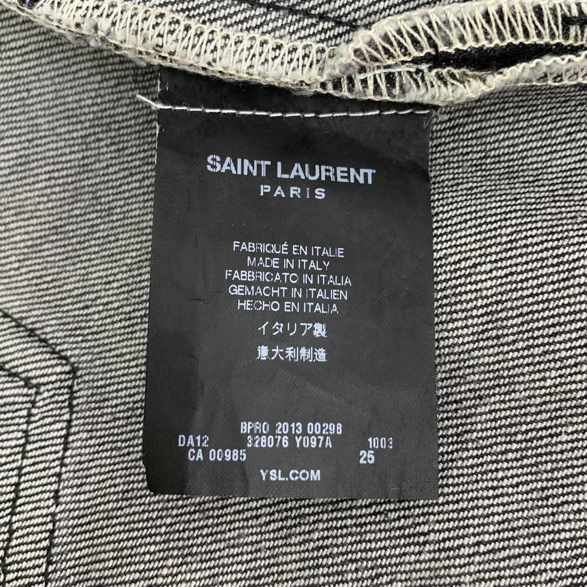 Yves Saint Laurent Yves Saint Laurent Grey Washed Cotton Denim Pants K26WX Size 25" / US 0 / IT 36 - 7 Thumbnail