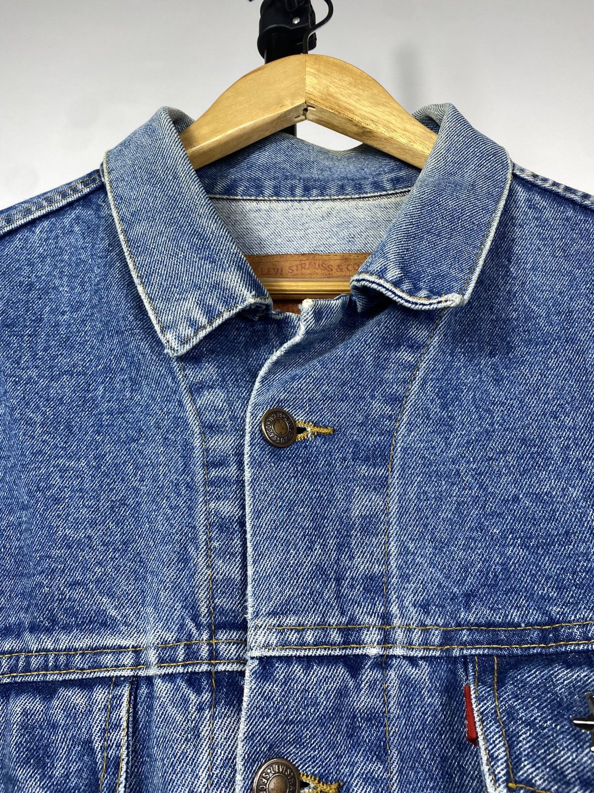 Levi's × Levi's Vintage Clothing × Vintage Vtg Levis USA Reworked 501 Pants Trucker Denim Jacket Size US M / EU 48-50 / 2 - 5 Thumbnail