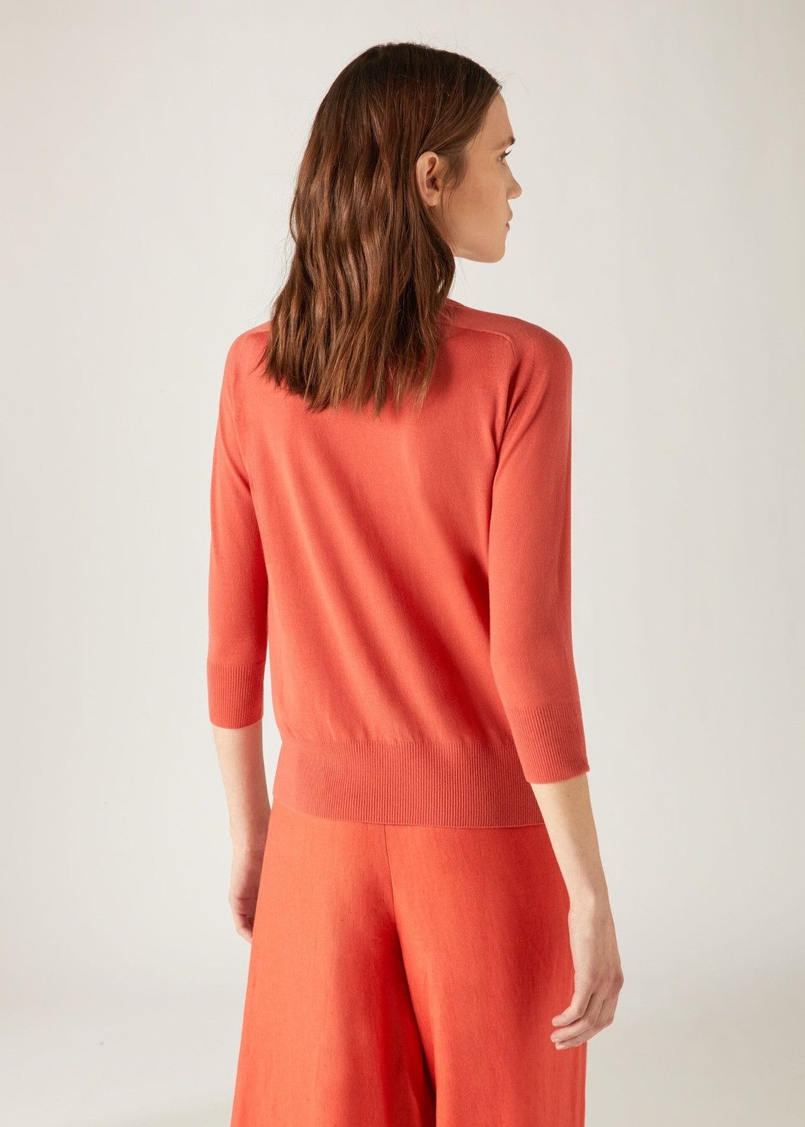 Loro Piana o1srvl11e1224 Roundneck Sweater in Orange Size M / US 6-8 / IT 42-44 - 3 Thumbnail
