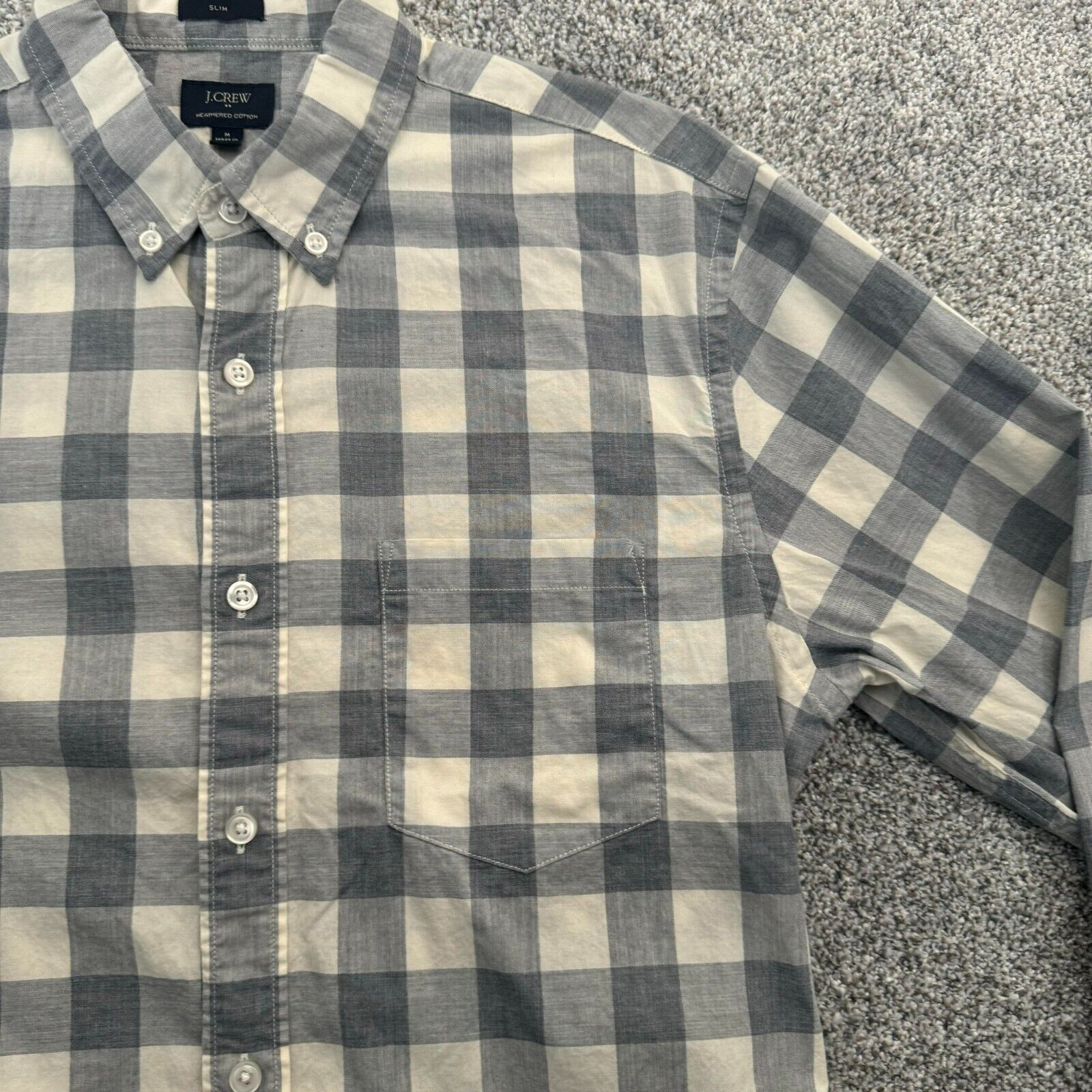 J.Crew J Crew Button Up Shirt Men Medium Slim Fit Gingham Checkered Size US M / EU 48-50 / 2 - 3 Thumbnail