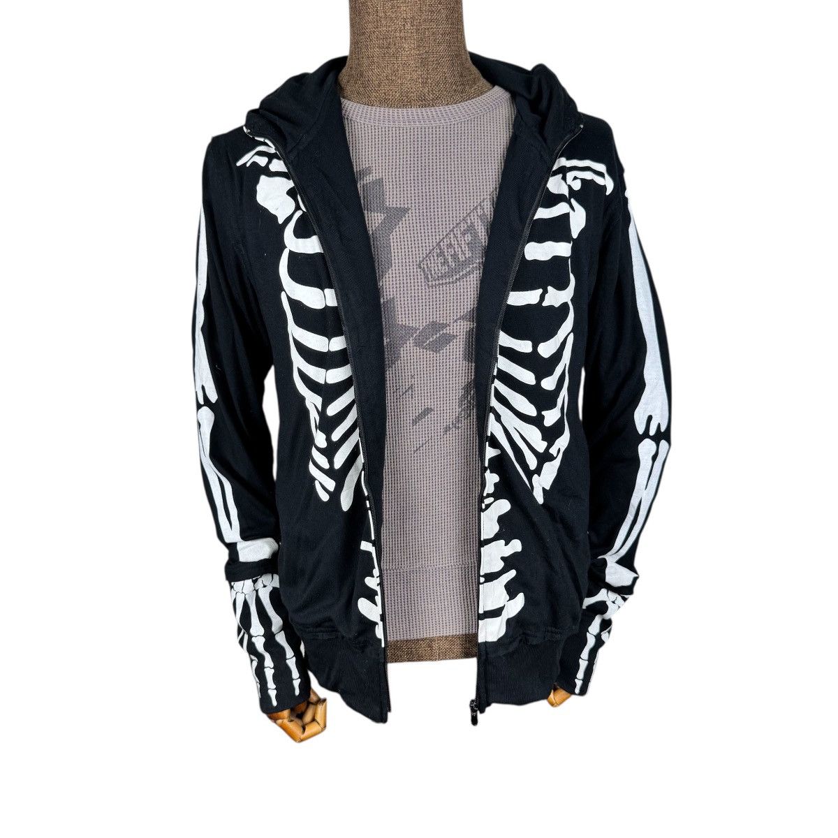 Japanese Brand ☀️AGENT SKELETON HOODIE ZIP SWEATER Size US M / EU 48-50 / 2 - 4 Thumbnail