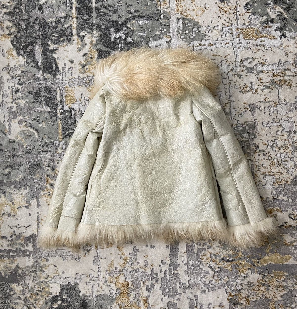 Leather VINTAGE JINES TIBETAN LAMB SHEARLING JACKET Size XS / US 0-2 / IT 36-38 - 11 Thumbnail