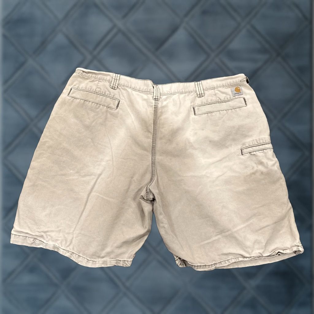 Carhartt VINTAGE Carhartt Shorts Mens 46 Beige Cargo Relaxed Fit Canvas Workwear Pockets Size US 30 / EU 46 - 1 Thumbnail