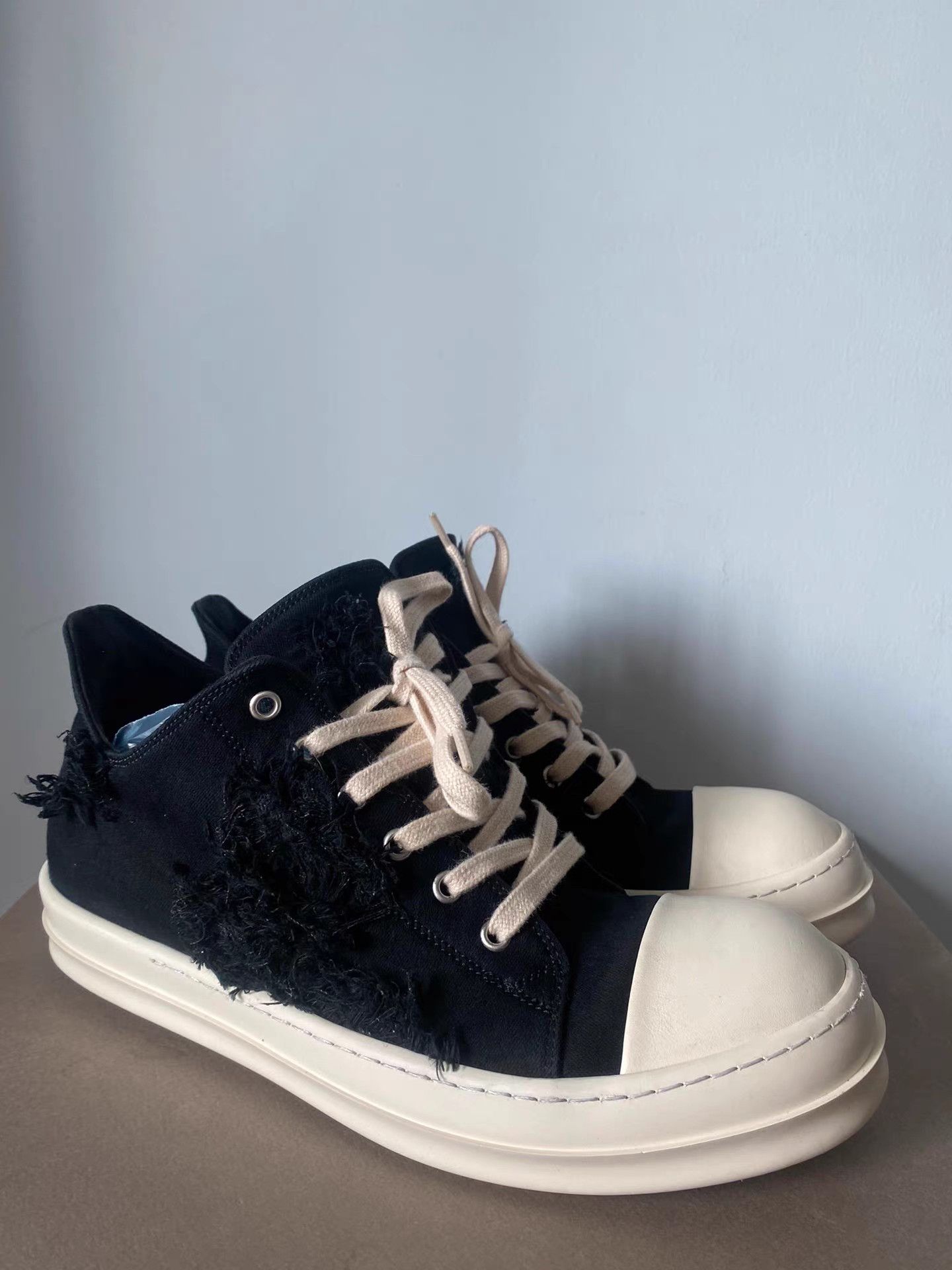 Rick Owens Rick Owens DRKSHDW distressed low top sneakers Size US 8 / EU 41 - 2 Thumbnail