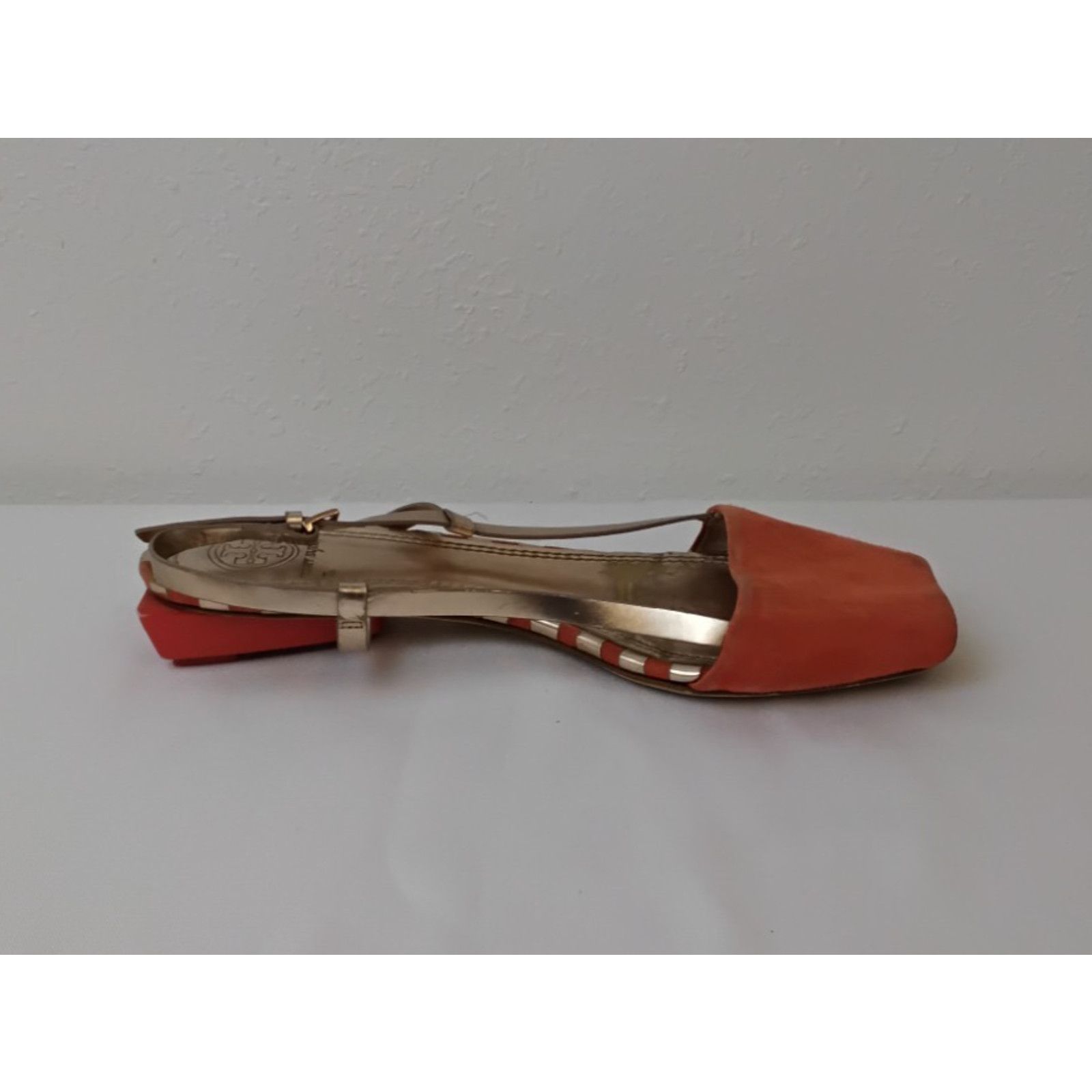 Tory Burch Tory Burch Strappy Slingback Sandals Women's 7 Orange Suede Size US 7 / IT 37 - 5 Thumbnail