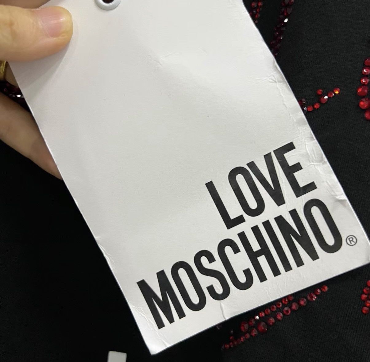 Moschino Moschino Rhinestone Logo Sweatshirt Dress J41 Size M / US 6-8 / IT 42-44 - 5 Thumbnail