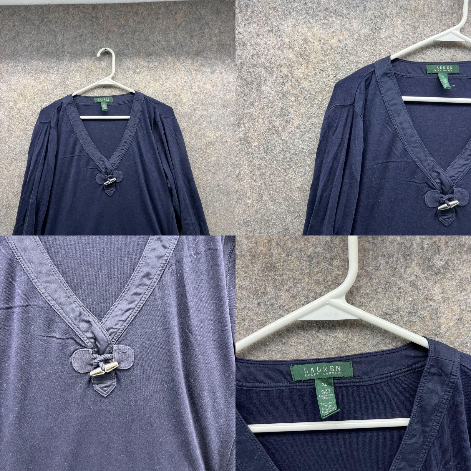 Ralph Lauren Lauren Ralph Lauren Sweater Women Extra Large Blue Navy Long Sleeve Toggle - Vintage Size XL / US 12-14 / IT 48-50 - 8 Thumbnail
