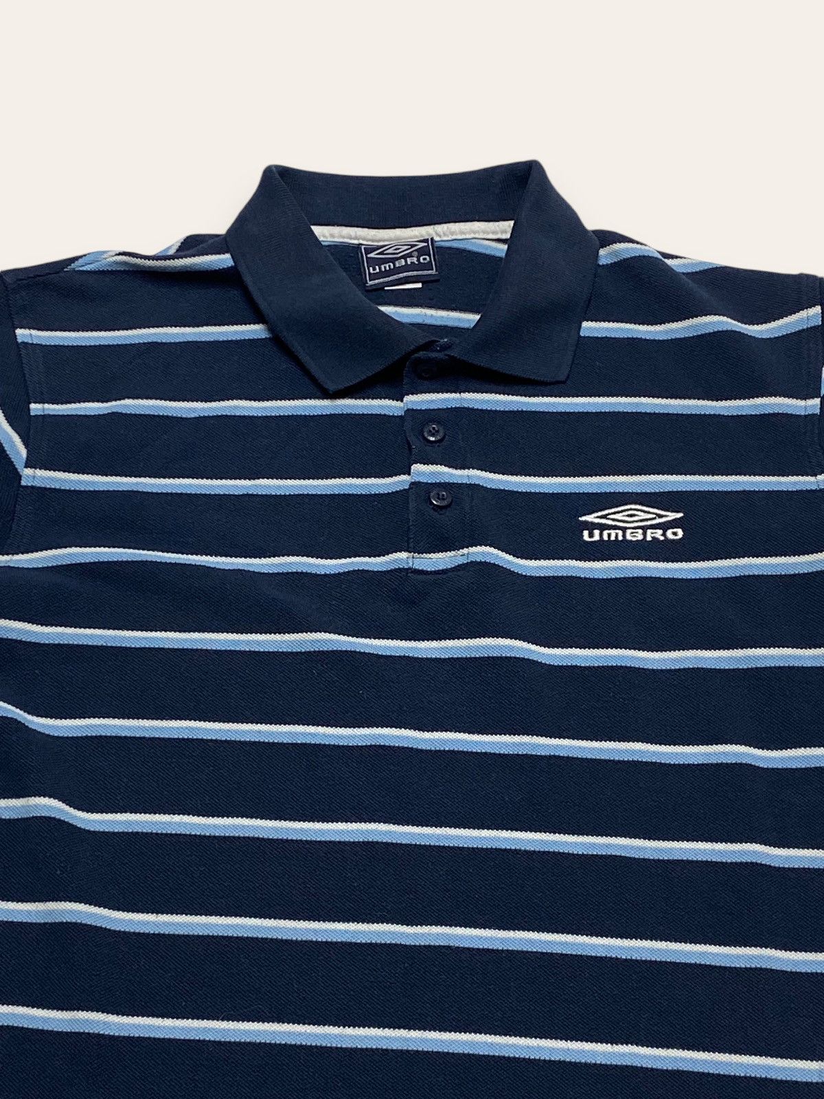 Umbro 00s Vintage UMBRO Striped Minimalistic Small Logo Polo Shirt Size US S / EU 44-46 / 1 - 2 Thumbnail