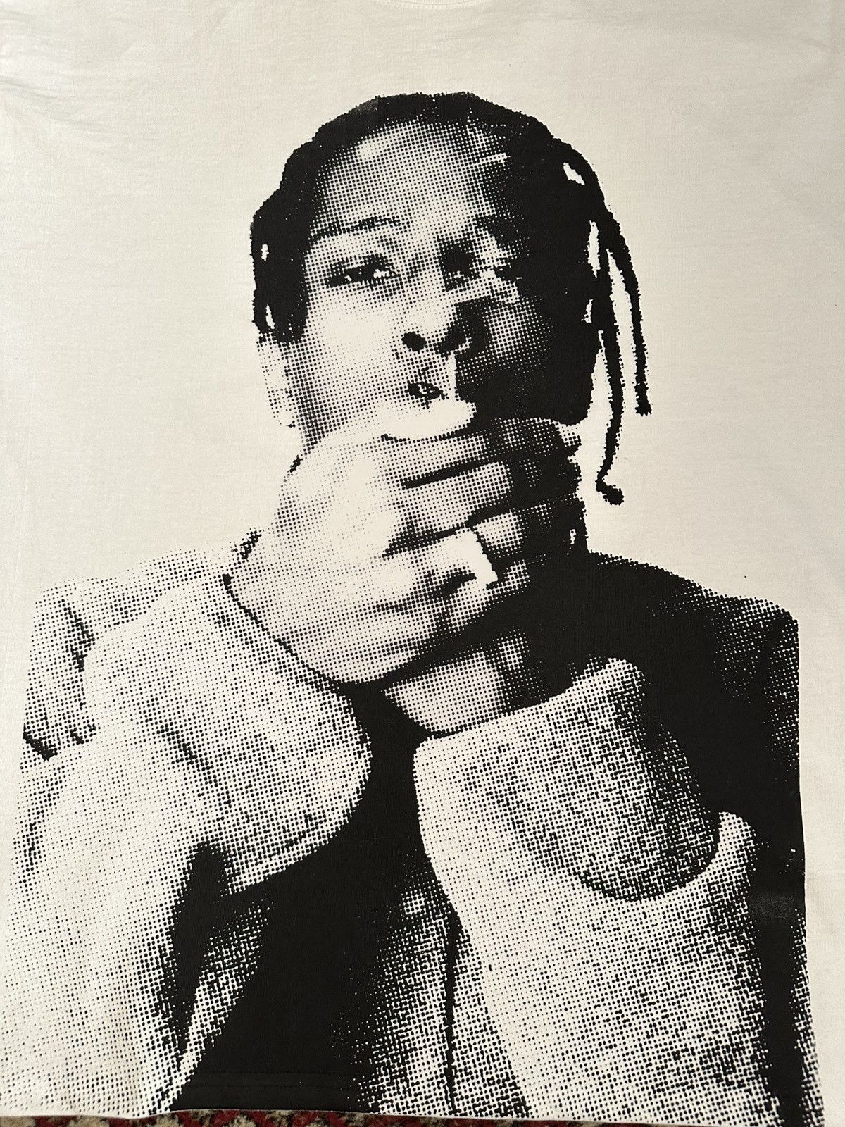 A$AP Rocky × Handmade tee t-shirt white boxy asap rocky rap hip-hop oversize L Size US L / EU 52-54 / 3 - 3 Thumbnail