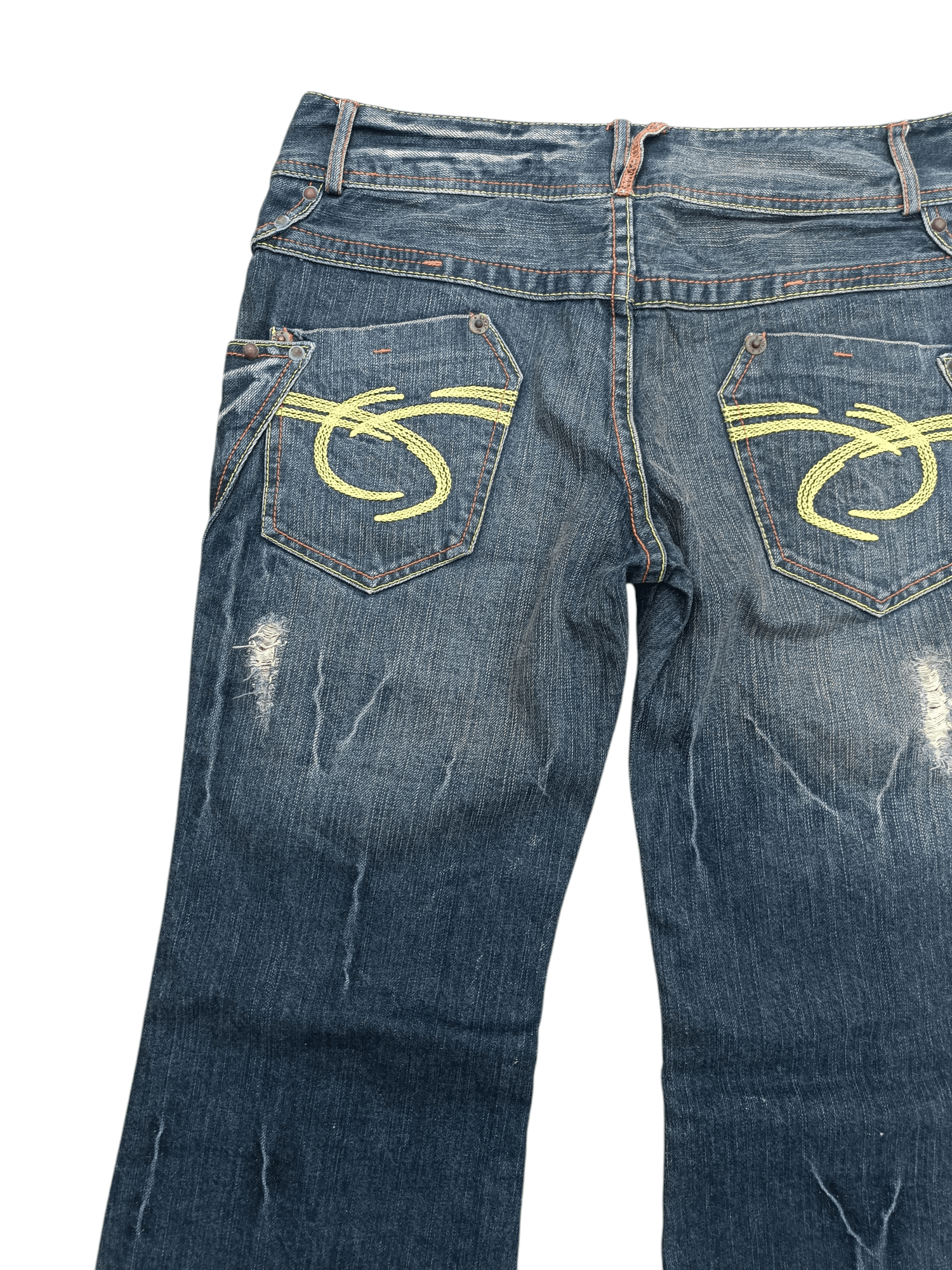 If Six Was Nine Rare Japanese Brand Ryu Ryu Super Flared Distressed Jeans Size US 32 / EU 48 - 11 Thumbnail