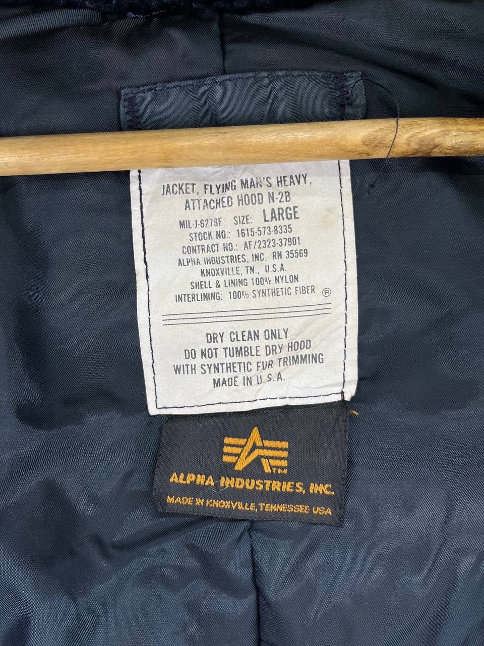 Alpha Industries Vintage Alpha Industries N-2B Attached Hood Flight Jacket Size US L / EU 52-54 / 3 - 9 Thumbnail
