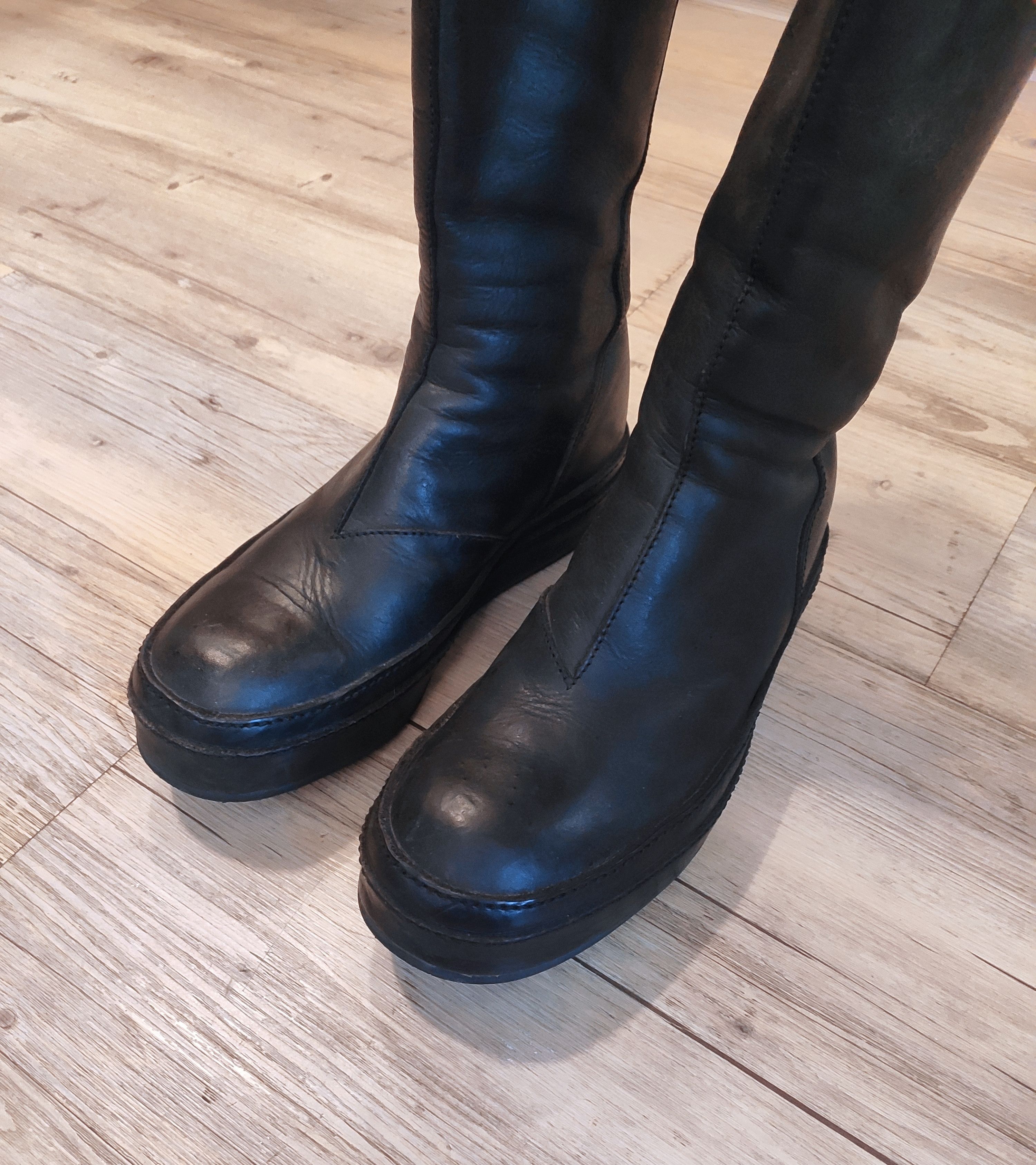 Julius GRAIL! FW12 backzip boots.Like Rick Owens or Guidi Size US 9.5 / EU 42-43 - 6 Thumbnail