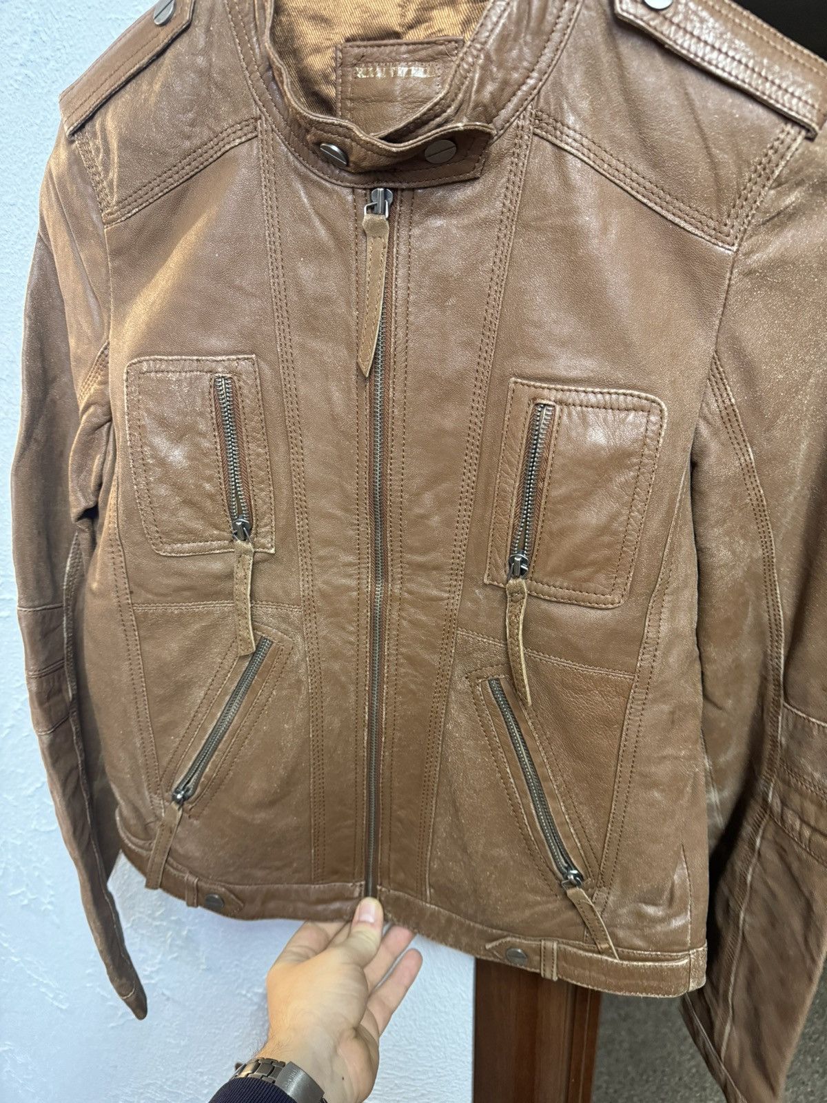 Tornado Mart Vintage 00s Multi-pocket Real Leather Jacket Size US M / EU 48-50 / 2 - 8 Thumbnail