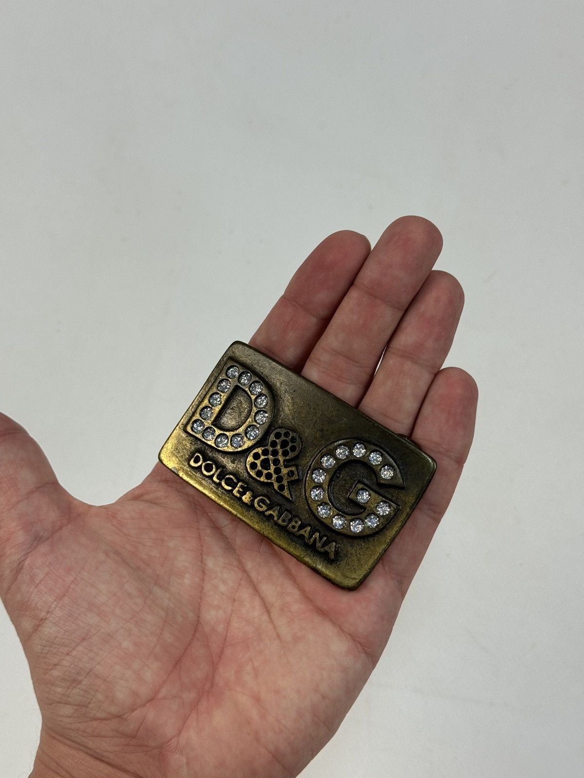 Designer × Dolce & Gabbana × Vintage DOLCE GABBANA Vintage Belt Buckle Big Logo Gold Metal Size ONE SIZE - 5 Thumbnail