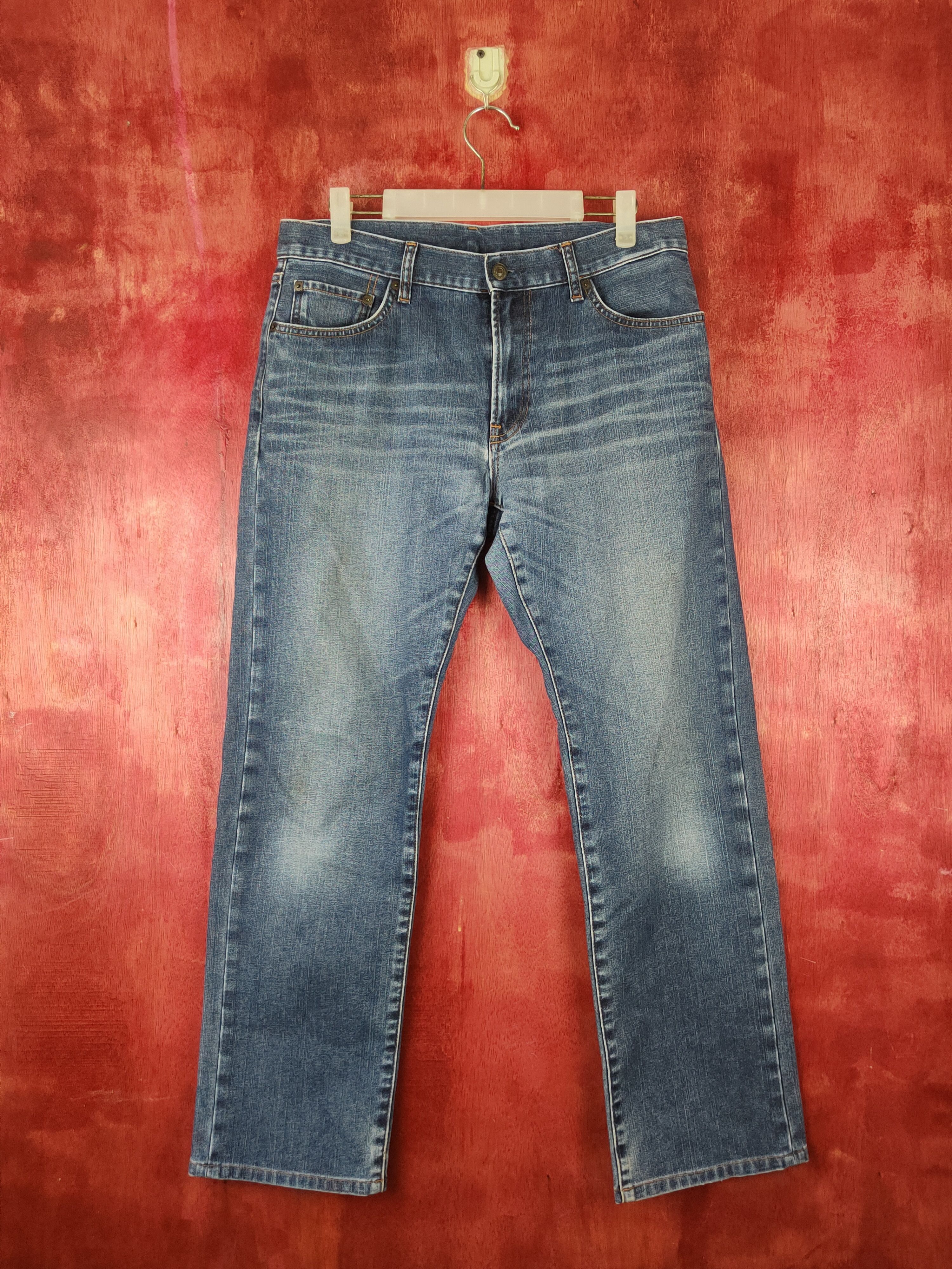Japanese Brand Uniqlo Blue japan faded jeans Denim Pants #S1372 Size US 32 / EU 48 - 1 Thumbnail