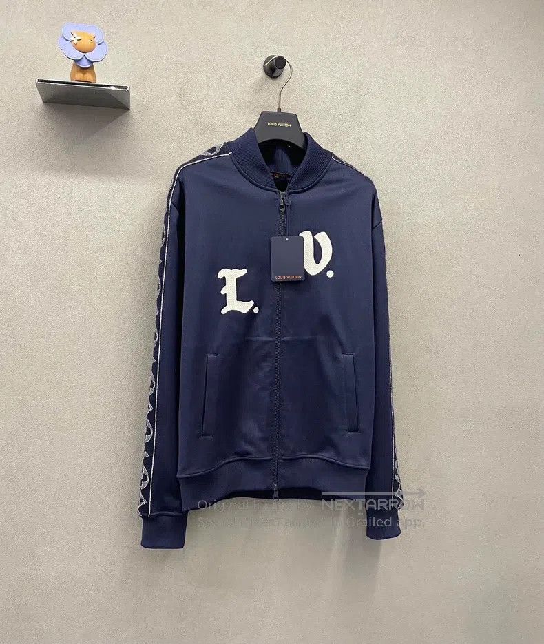 Louis Vuitton Louis Vuitton Navy Blue Letter Jacket Size US L / EU 52-54 / 3 - 3 Thumbnail