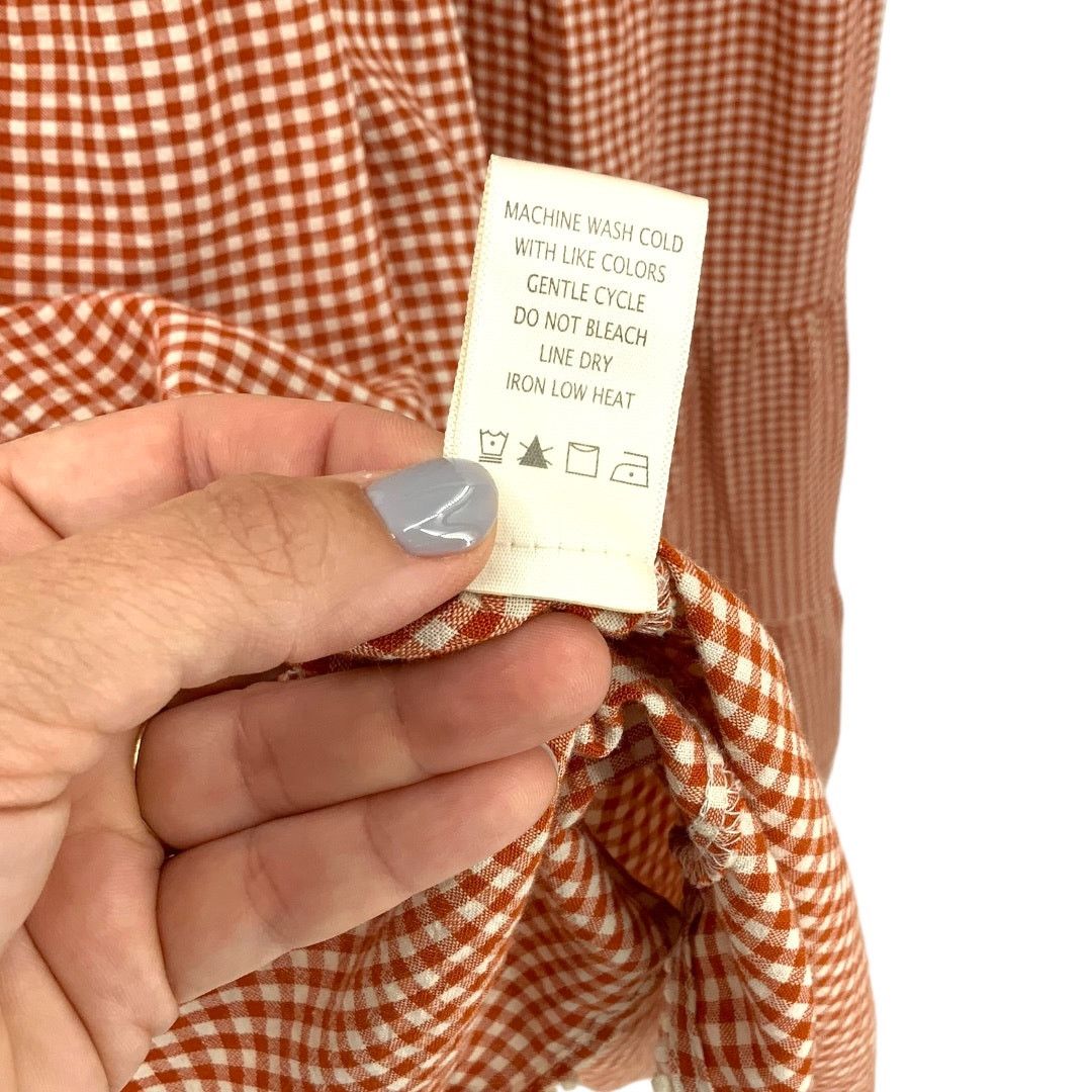 Other Max Studio Gingham Flutter Sleeve Maxi Dress Brick Large Size L / US 10 / IT 46 - 7 Thumbnail