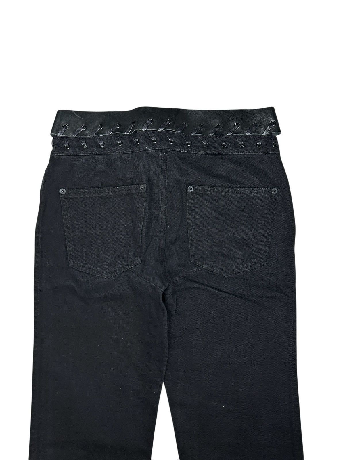 McQ Alexander McQueen 00s Leather Belted Jeans Size 26" / US 2 / IT 38 - 9 Thumbnail