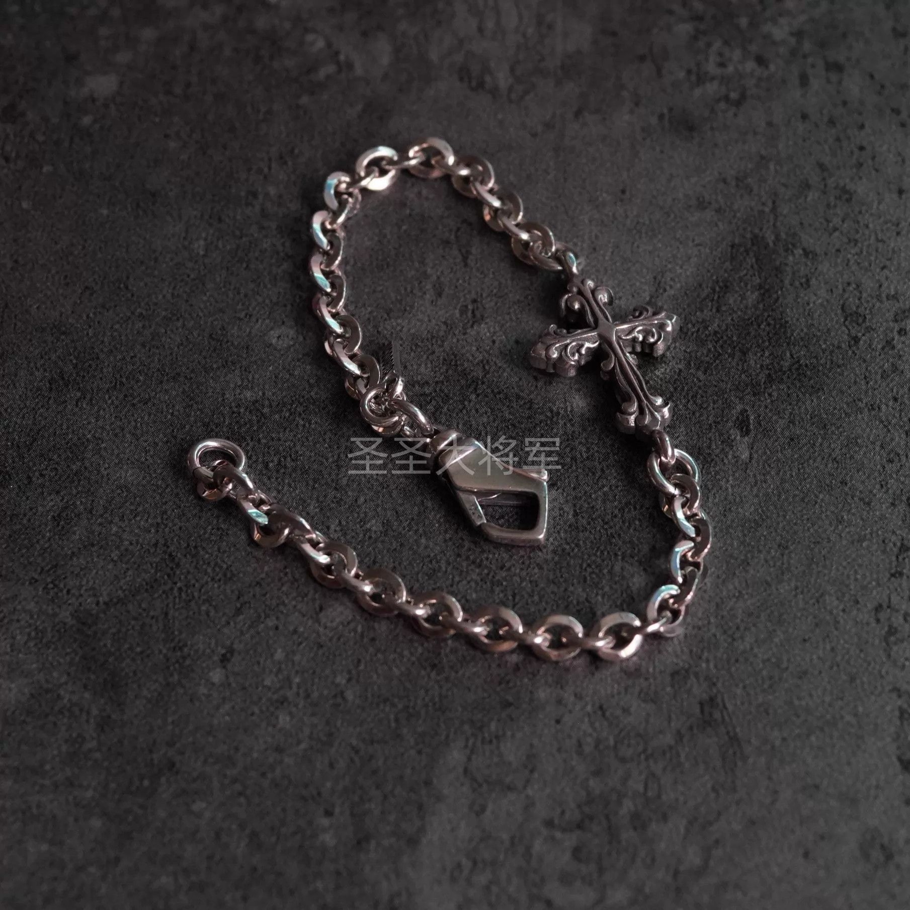 Emanuele Bicocchi Emanuele Bicocchi Goth Cross Chain Bracelet S 18 M 20 Size ONE SIZE - 3 Thumbnail