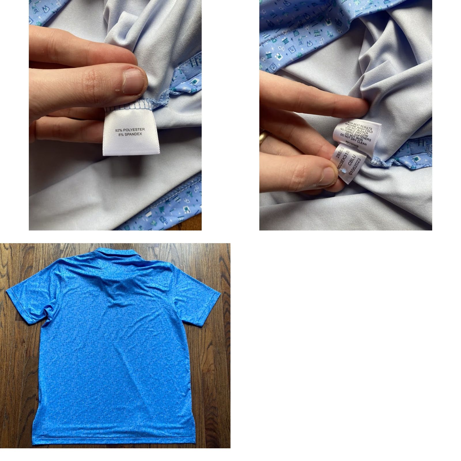 Peter Millar Peter Millar Summer Comfort Polo Shirt Mens XL Blue AOP Golf Performance Size US XL / EU 56 / 4 - 8 Thumbnail