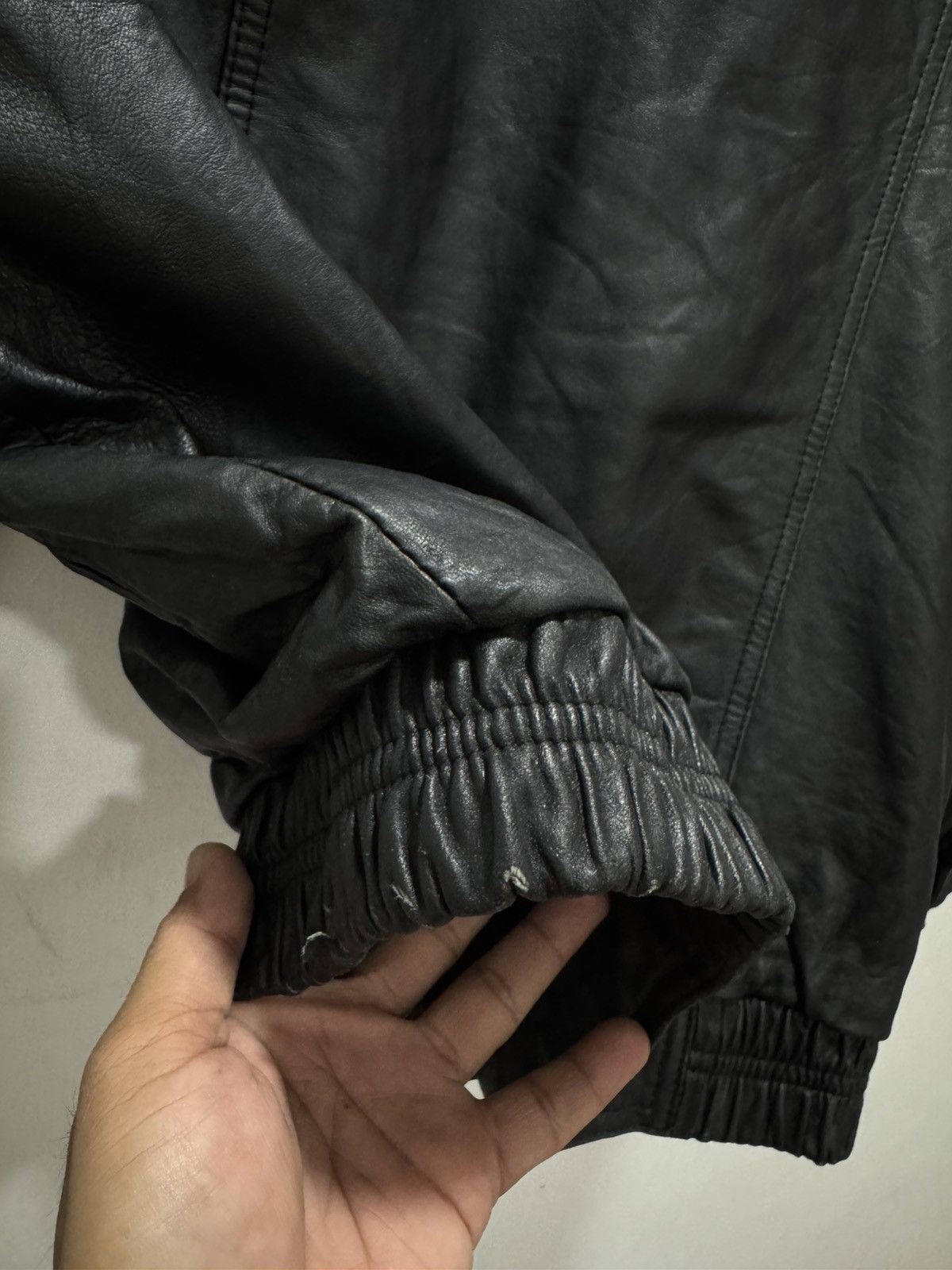 VINTAGE IBEPE JINDO DISTRESSED LEATHER JACKET