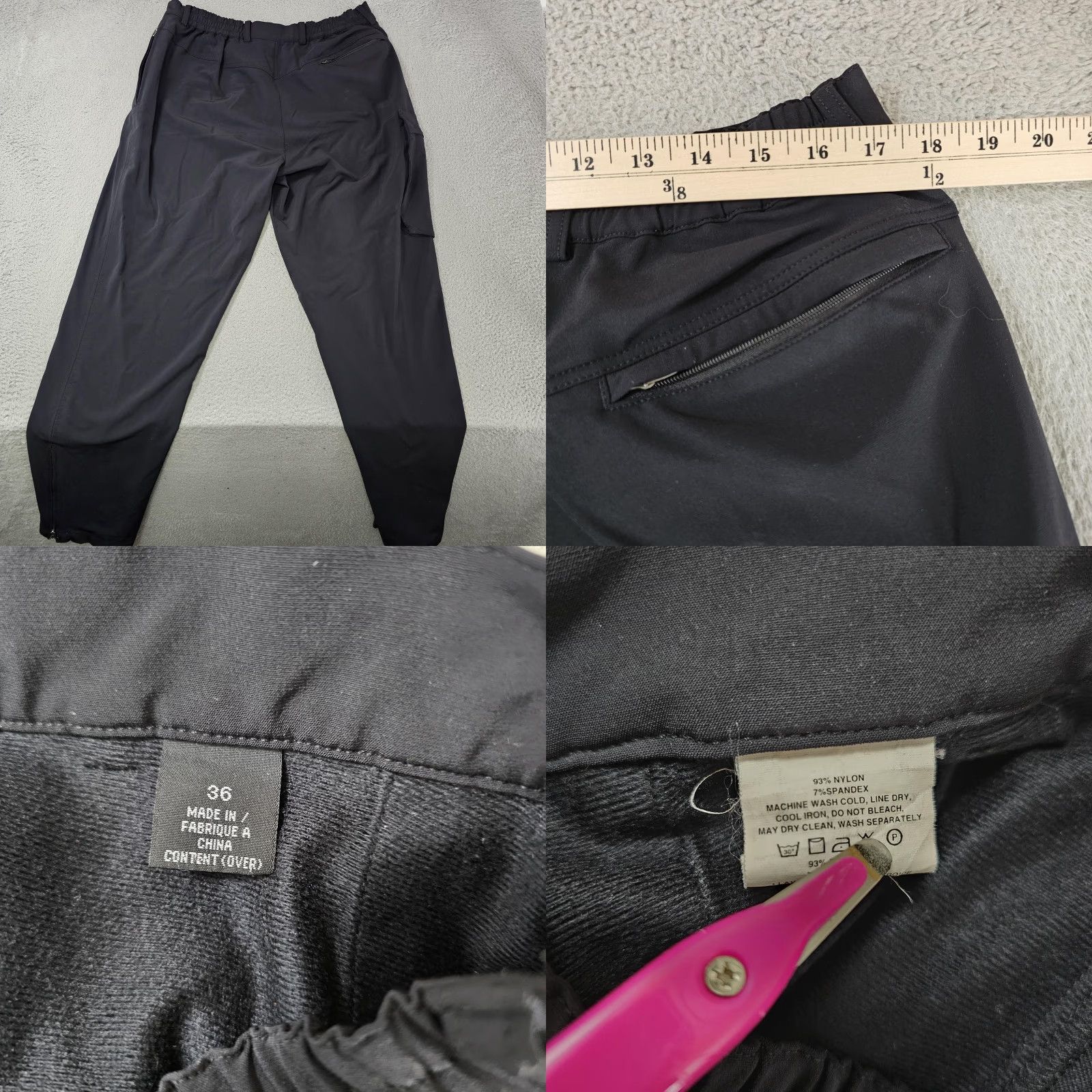 Patagonia Patagonia Pants Mens 36 Black Nylon Hiking Outdoor Stretch Zip Pockets Casual Track Pants Mens Size US 36 / EU 52 - 8 Thumbnail