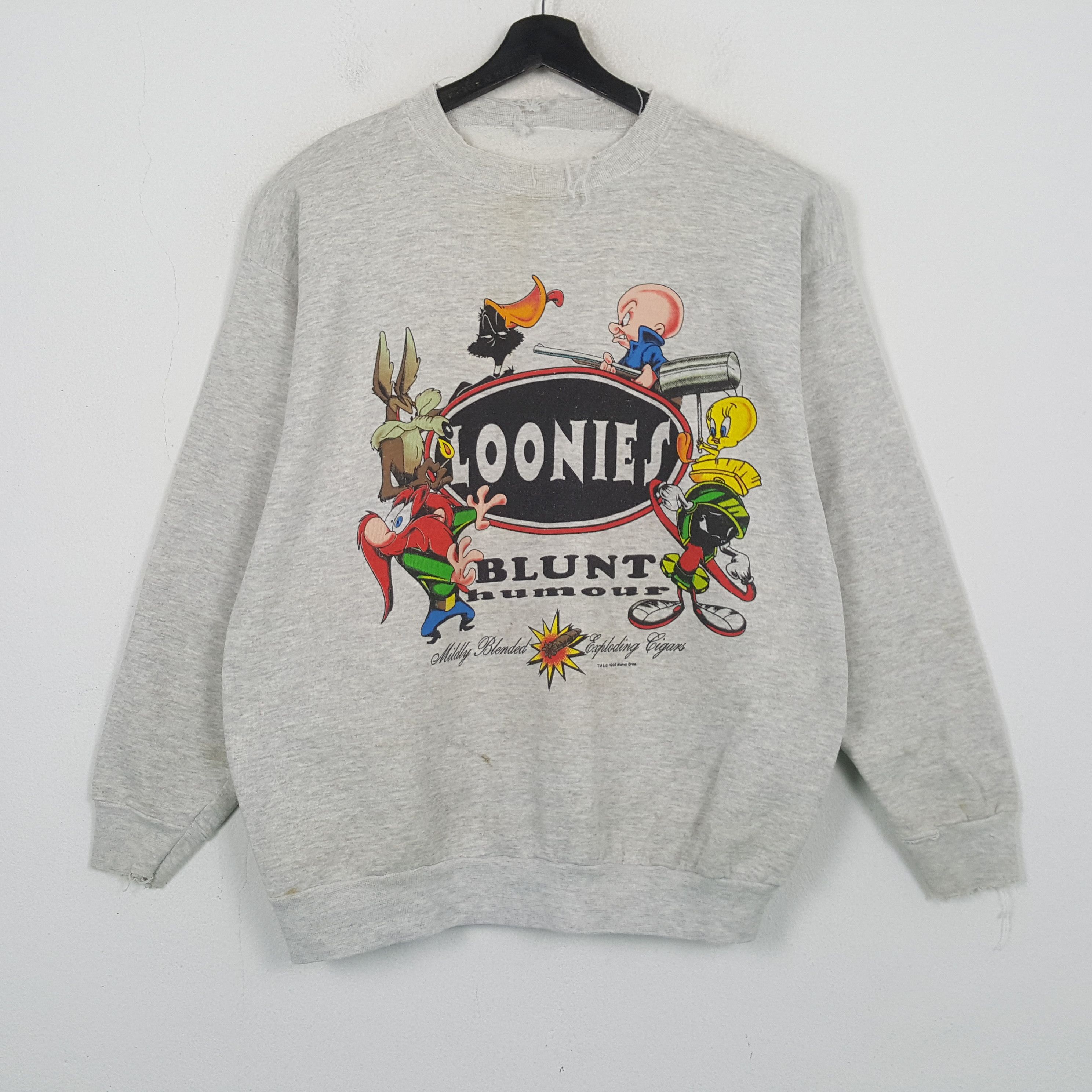 Vintage Loonies Blunt Humour Cartoon Sweatshirt C298N6 Size US L / EU 52-54 / 3 - 1 Thumbnail