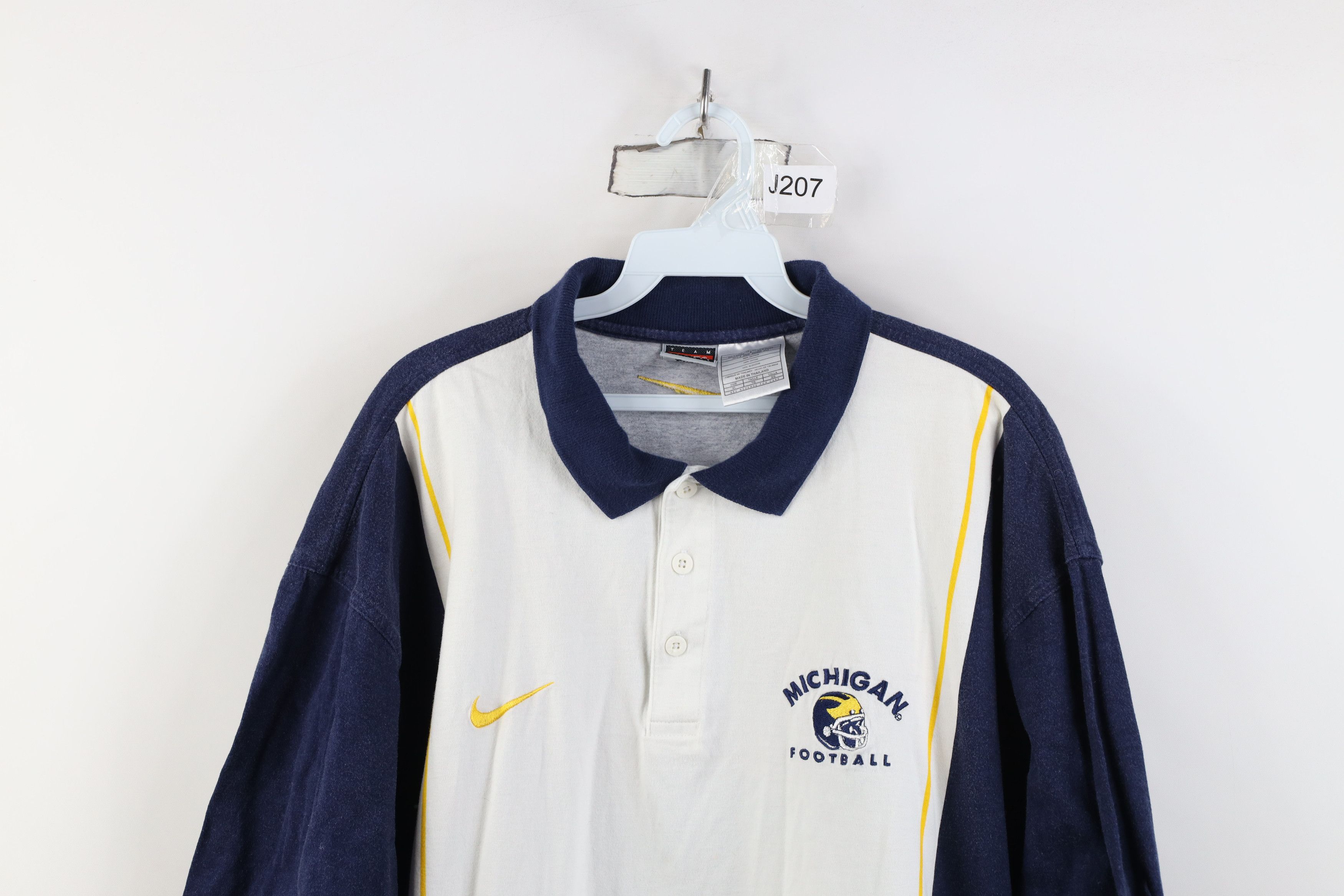 Nike Vintage 90s Nike University of Michigan Football Polo Shirt Size US XL / EU 56 / 4 - 2 Thumbnail