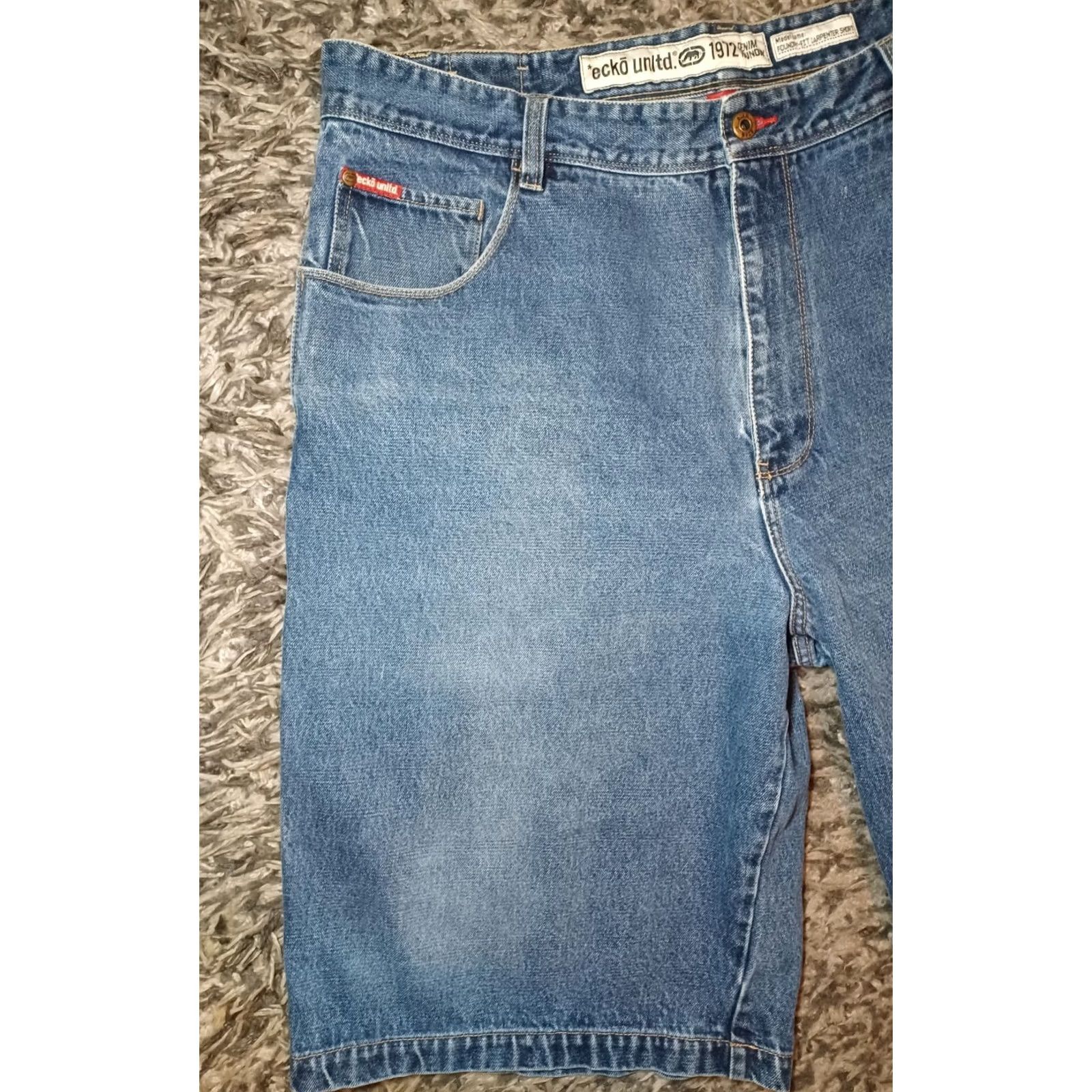 Ecko Unltd. VINTAGE Ecko Unltd Wide Jeans Shorts 90s Y2K Baggy Skater Grunge Carpenter Sz 40 Size US 40 / EU 56 - 3 Thumbnail