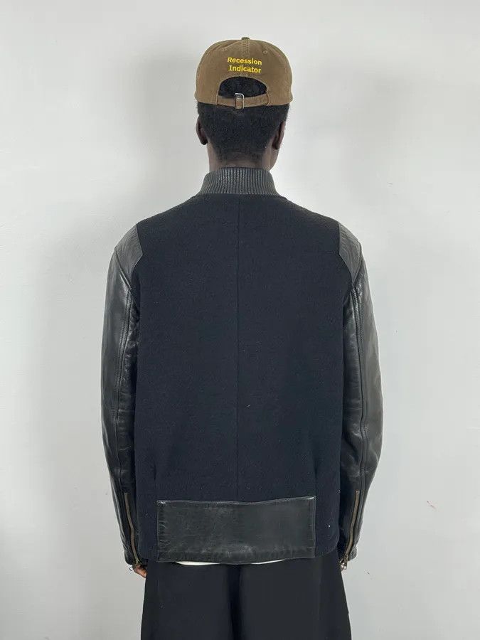 Givenchy AW2013 Givenchy Black Leather Sleeves Bomber Teddy Jacket by Riccardo Tisci Size US M / EU 48-50 / 2 - 3 Thumbnail