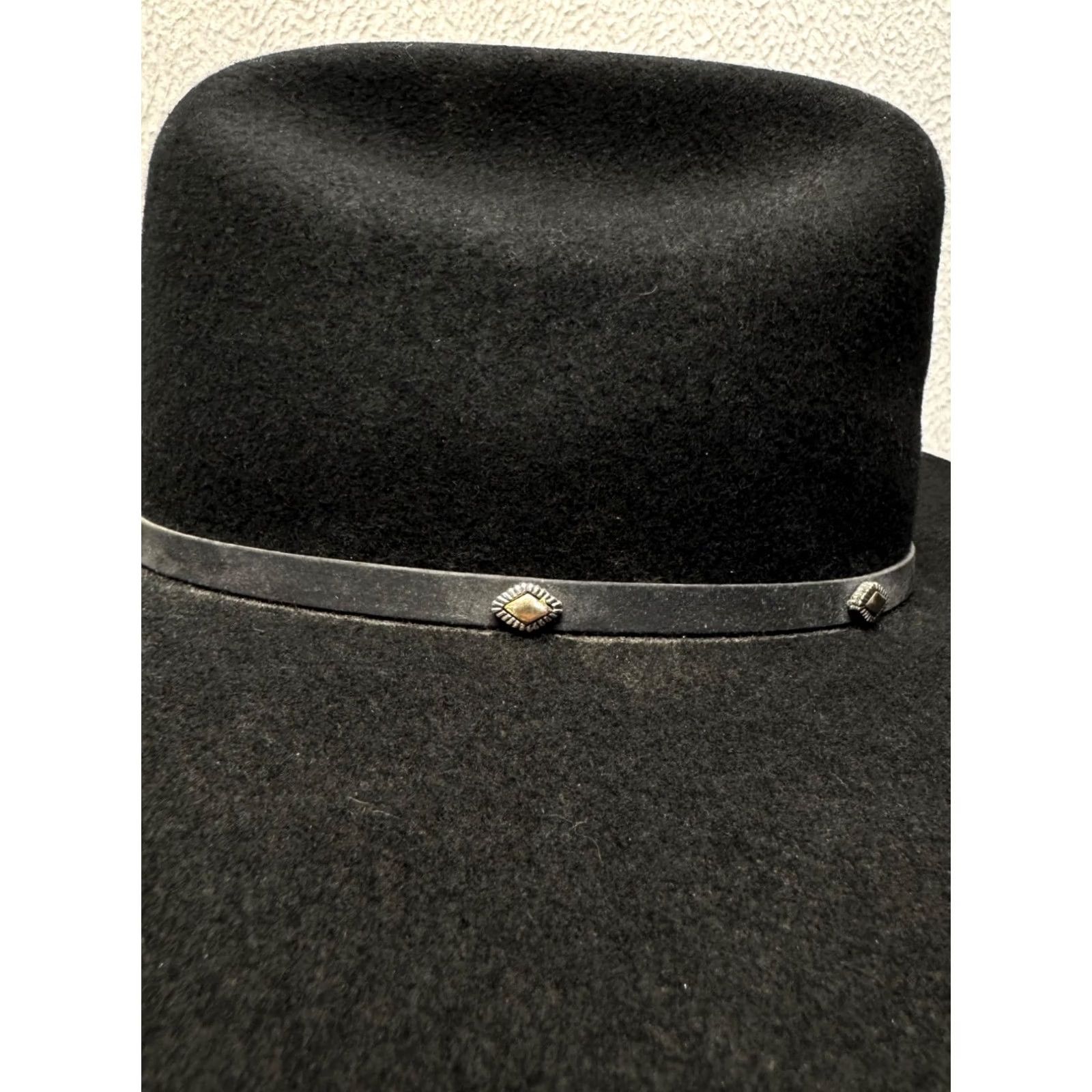 Stetson Stallion Black Felt Wide Brim Hat - Stetson - Vintage - Cowboy Size ONE SIZE - 5 Thumbnail