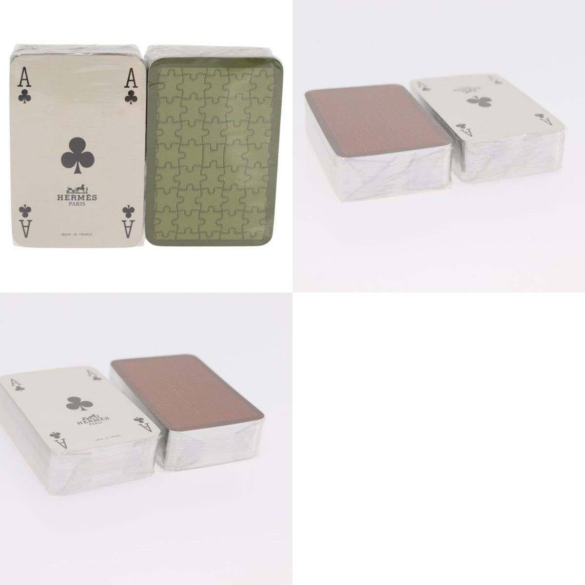 Hermes Hermes Mini Playing Cards Paper Brown Green Size ONE SIZE - 3 Thumbnail