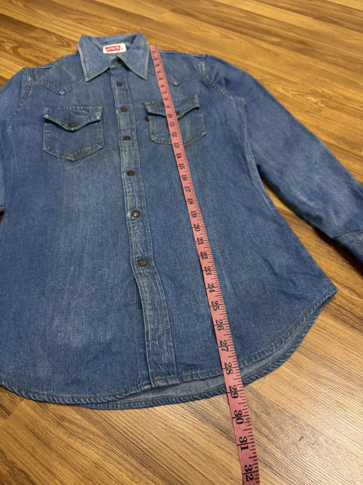 Levi's VINTAGE 1970s LEVIS BLACK TAG BUTTON UP SHIRT Size M / US 6-8 / IT 42-44 - 3 Thumbnail