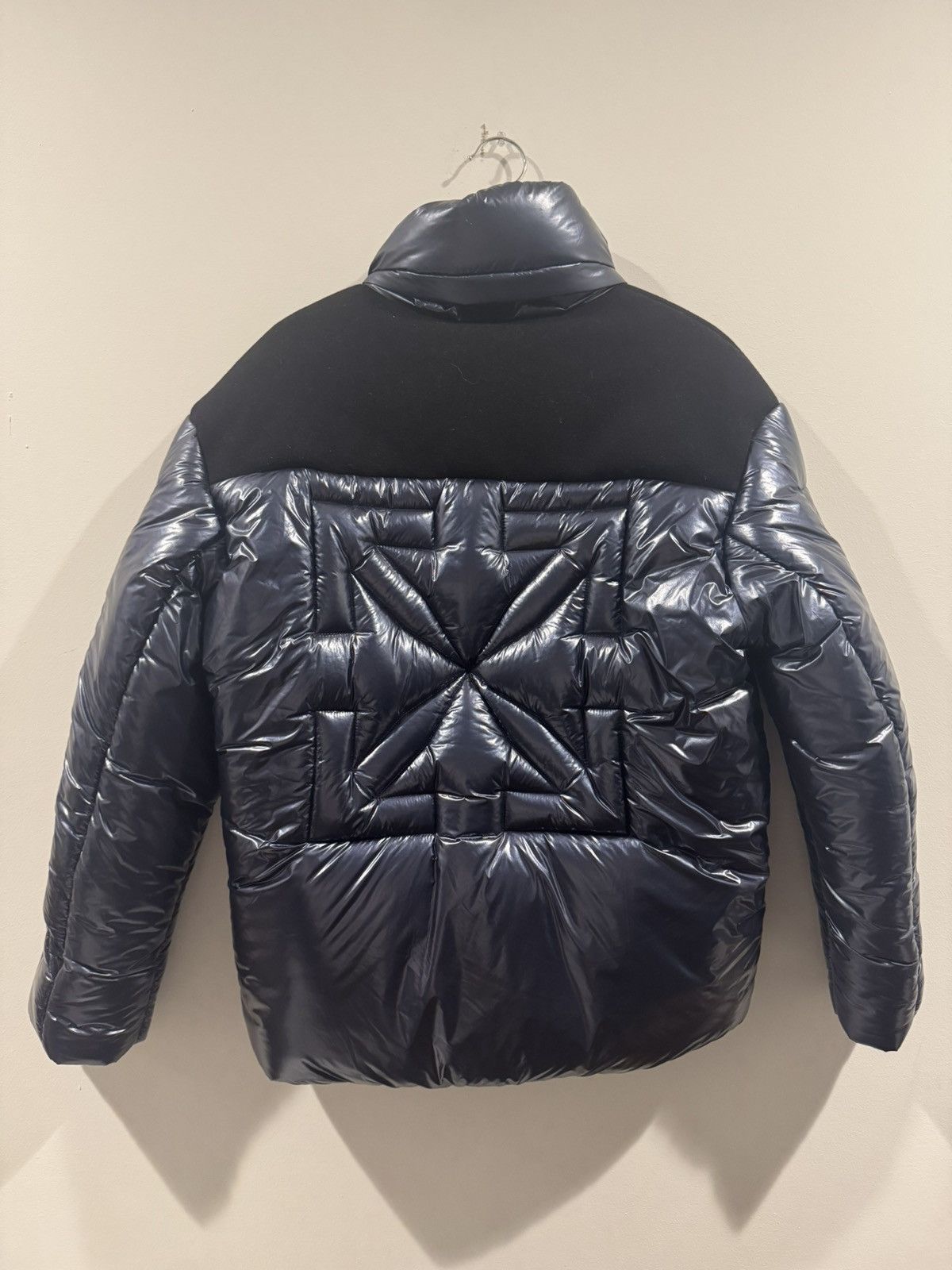 Off-White Off-White Metallic Puffer Jacket - Blue/Silver/Black - Small Size US S / EU 44-46 / 1 - 5 Thumbnail