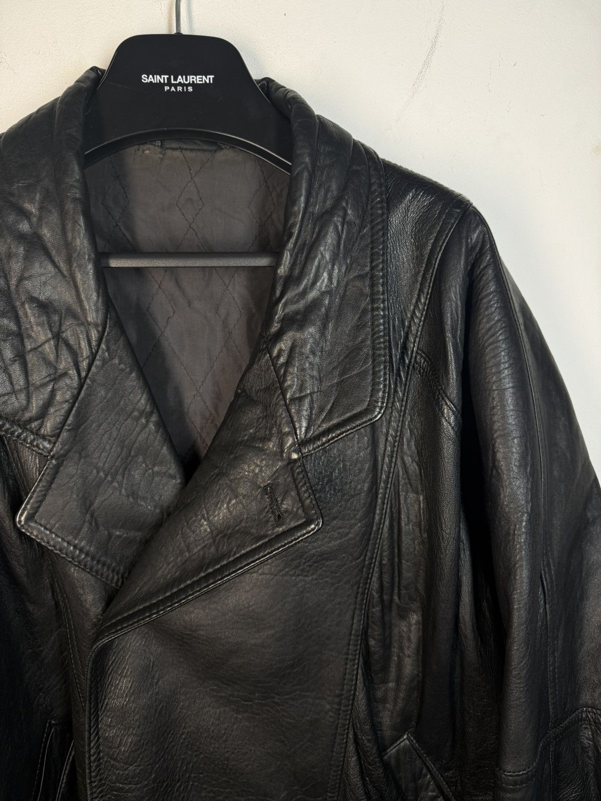 Yves Saint Laurent 90s YSL Leather Jacket Black Soft Vintage Rare Bomber Size US M / EU 48-50 / 2 - 7 Thumbnail