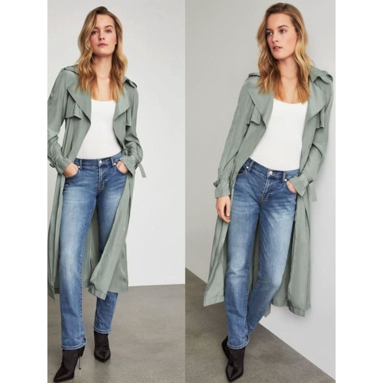 Other BCBGMaxazria Sage Ultra Thin Wide Notch Lapel Belt Jacket S Size S / US 4 / IT 40 - 3 Thumbnail