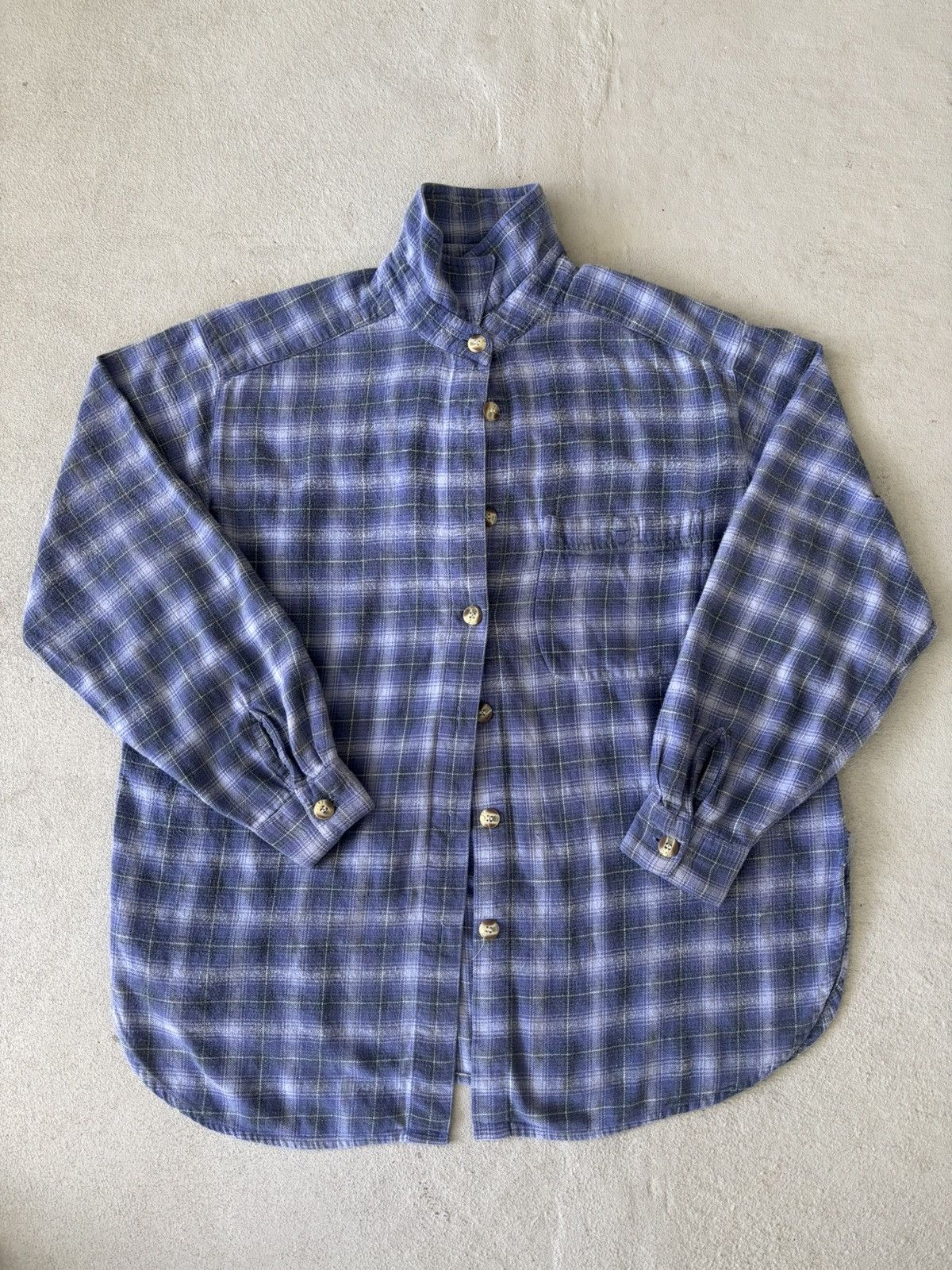 Vintage Classic Element Blue Plaid Flannel, Medium Size M / US 6-8 / IT 42-44 - 1 Thumbnail