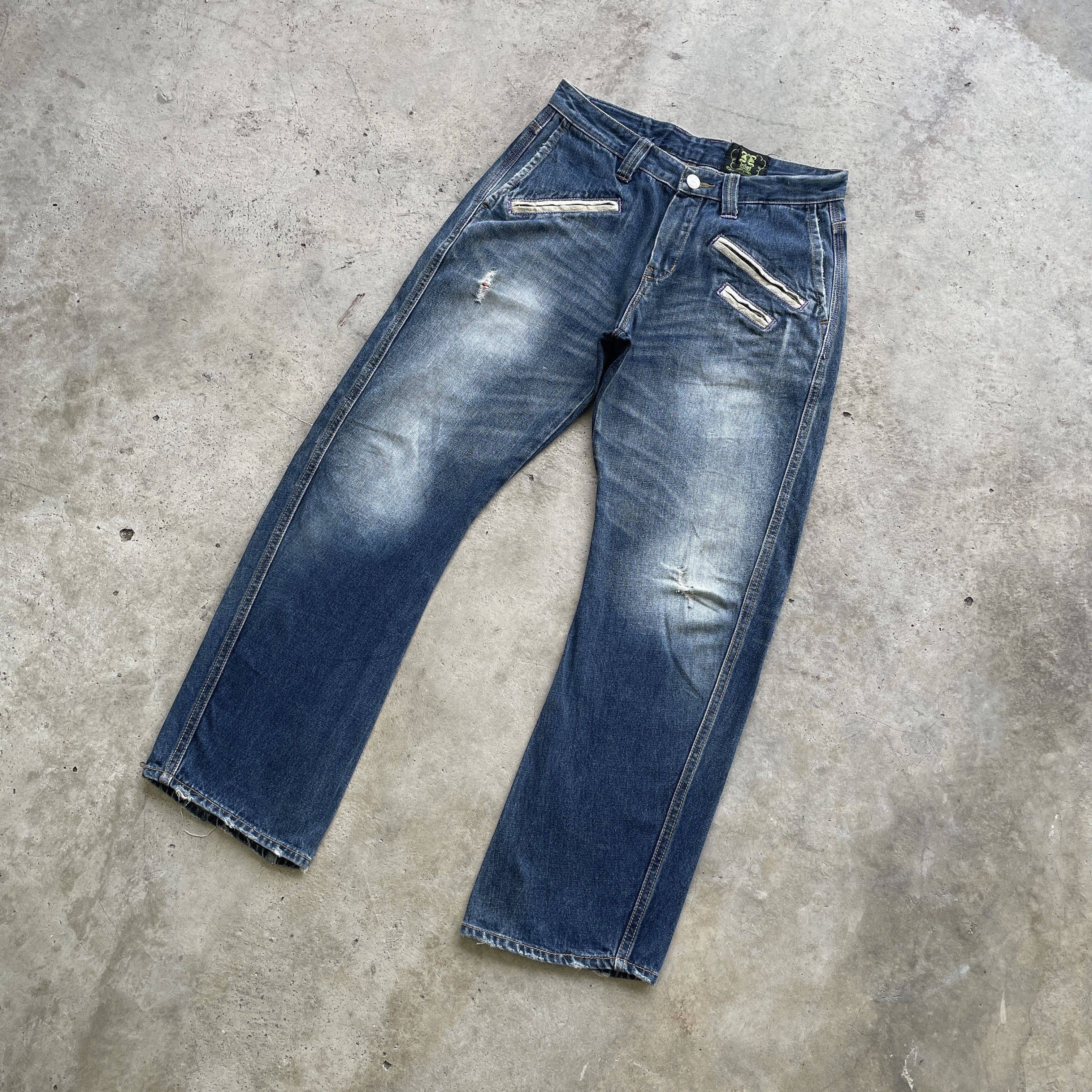 Japanese Brand W32x29.5 VINTAGE IN7ET RARE DENIM FADED JEANS PANTS Size US 32 / EU 48 - 2 Thumbnail
