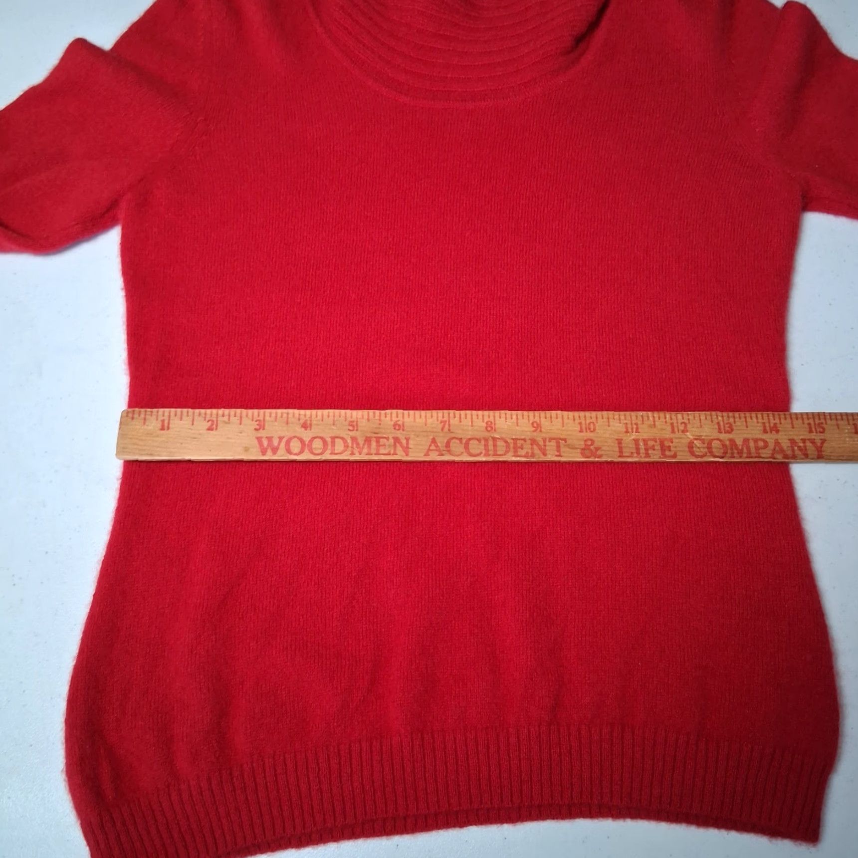 Vintage Prive Cashmere Sweater Women M Red Cowl Neck Soft Knit Pullover Long Sleeve Classic Knit Casual Winter Fall Spring Size M / US 6-8 / IT 42-44 - 6 Thumbnail