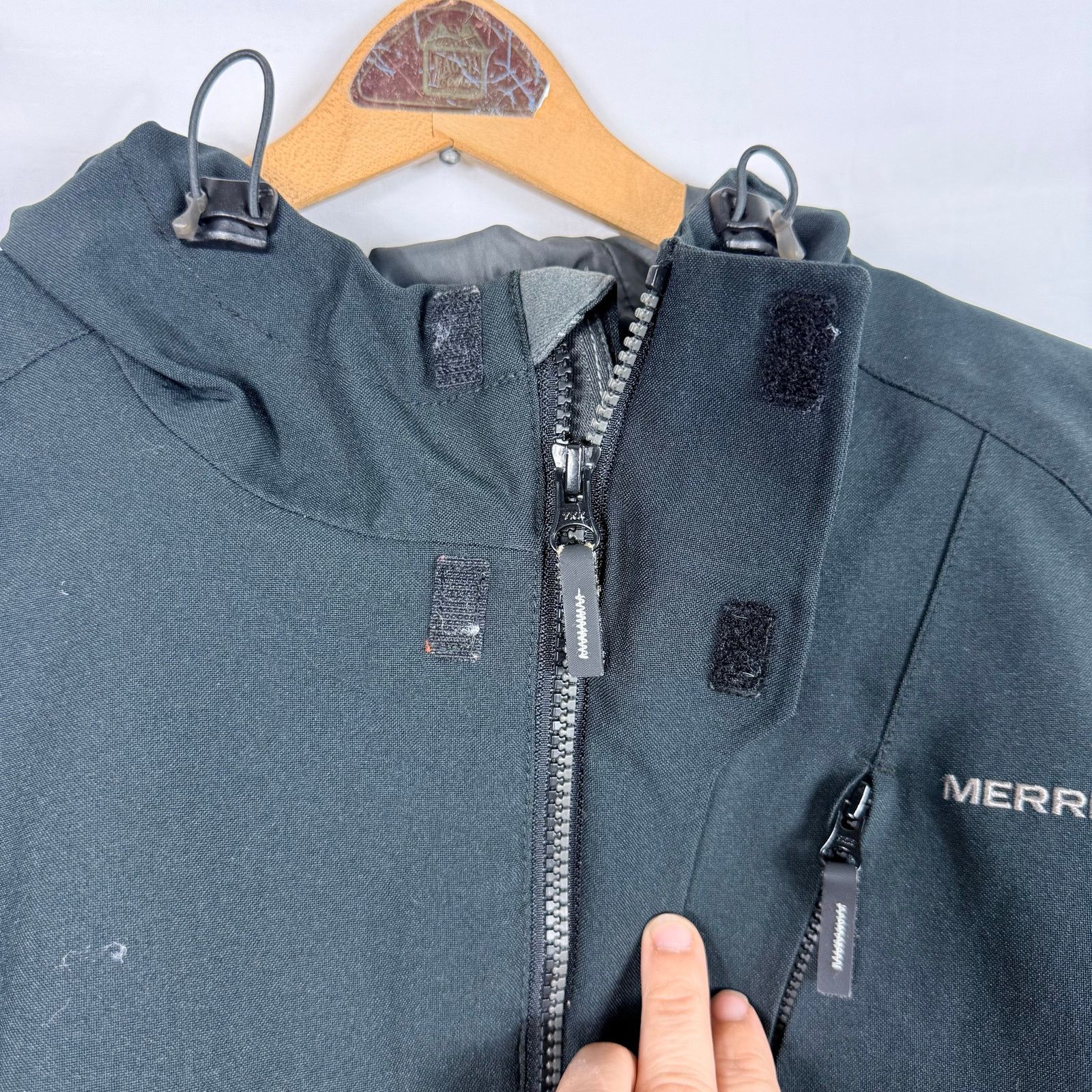 Merrell Merrell Opti-Shell Windbreaker Large Black Hooded Pockets Size US L / EU 52-54 / 3 - 3 Thumbnail