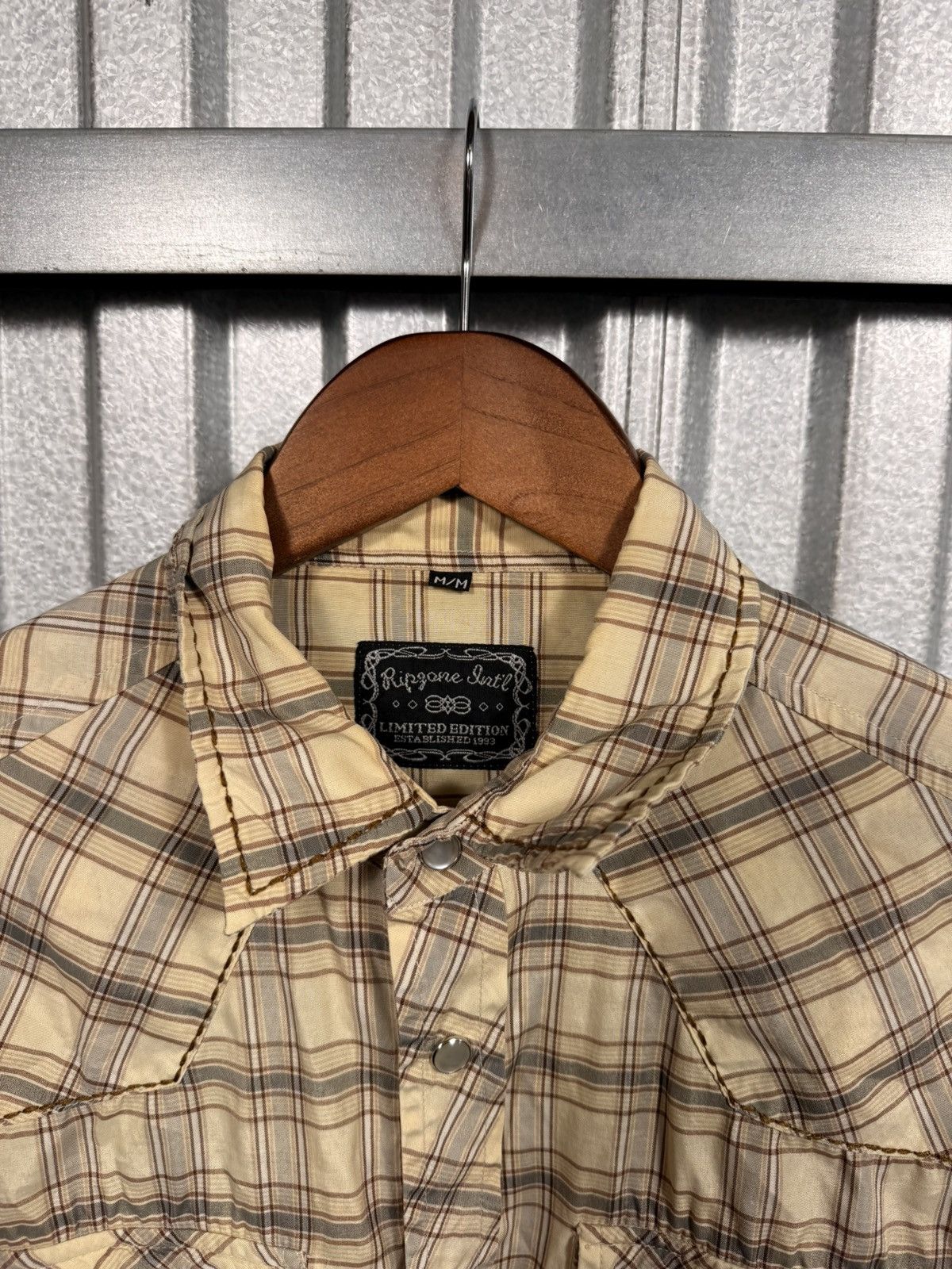 Wrangler Vintage Ripzone Western Pearl Snap Button Up Plaid Shirt Size US M / EU 48-50 / 2 - 7 Thumbnail