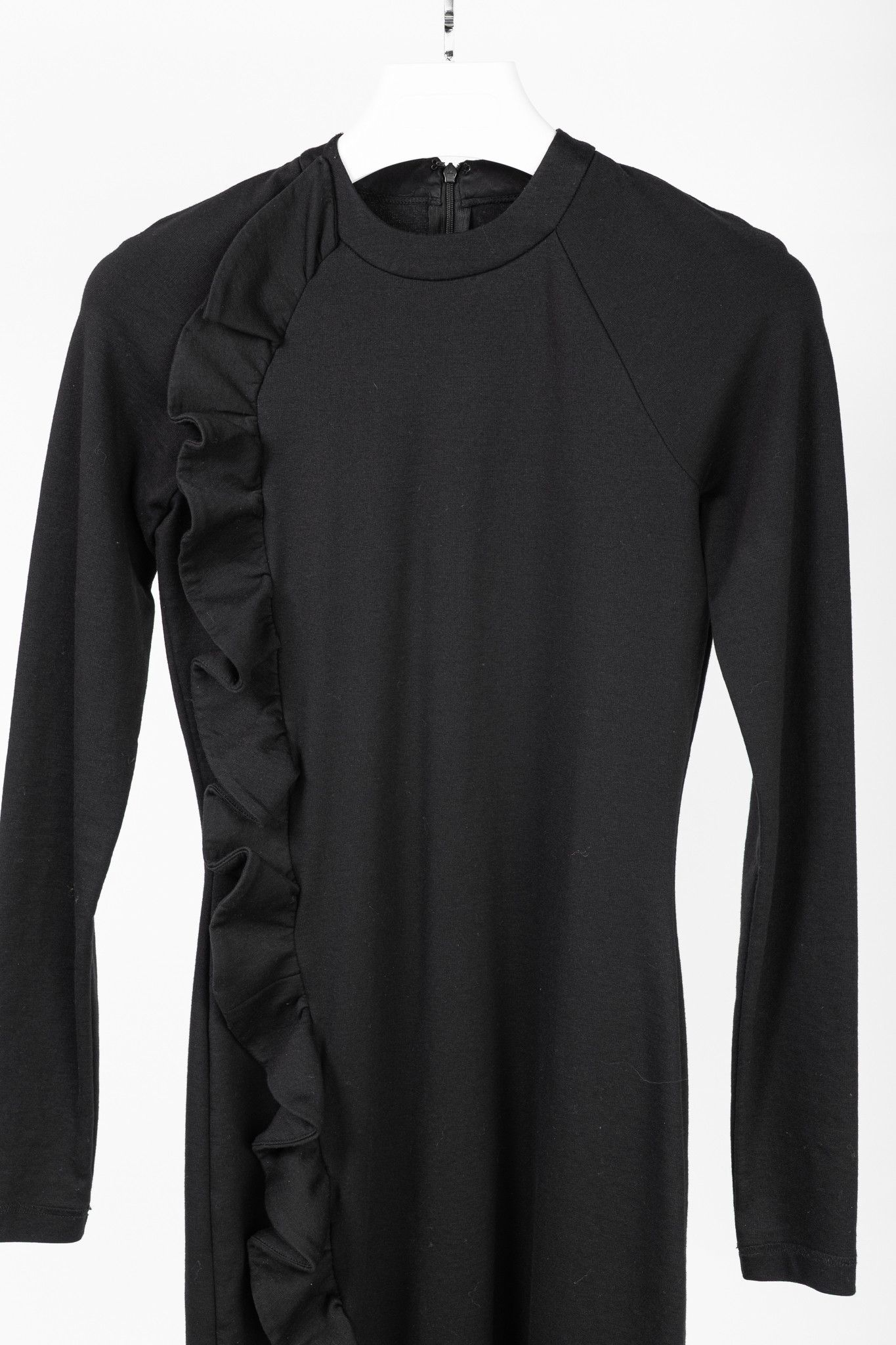 Victoria Beckham Victoria Victoria Beckham Jersey Ruffle-Trim Mini Dress Size XS / US 0-2 / IT 36-38 - 3 Thumbnail