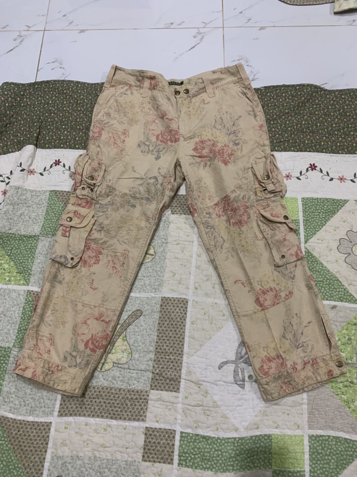 Ralph Lauren Ralph Lauren All Over Print Cargo Pants Size 34" / US 12 / IT 48 - 1 Thumbnail
