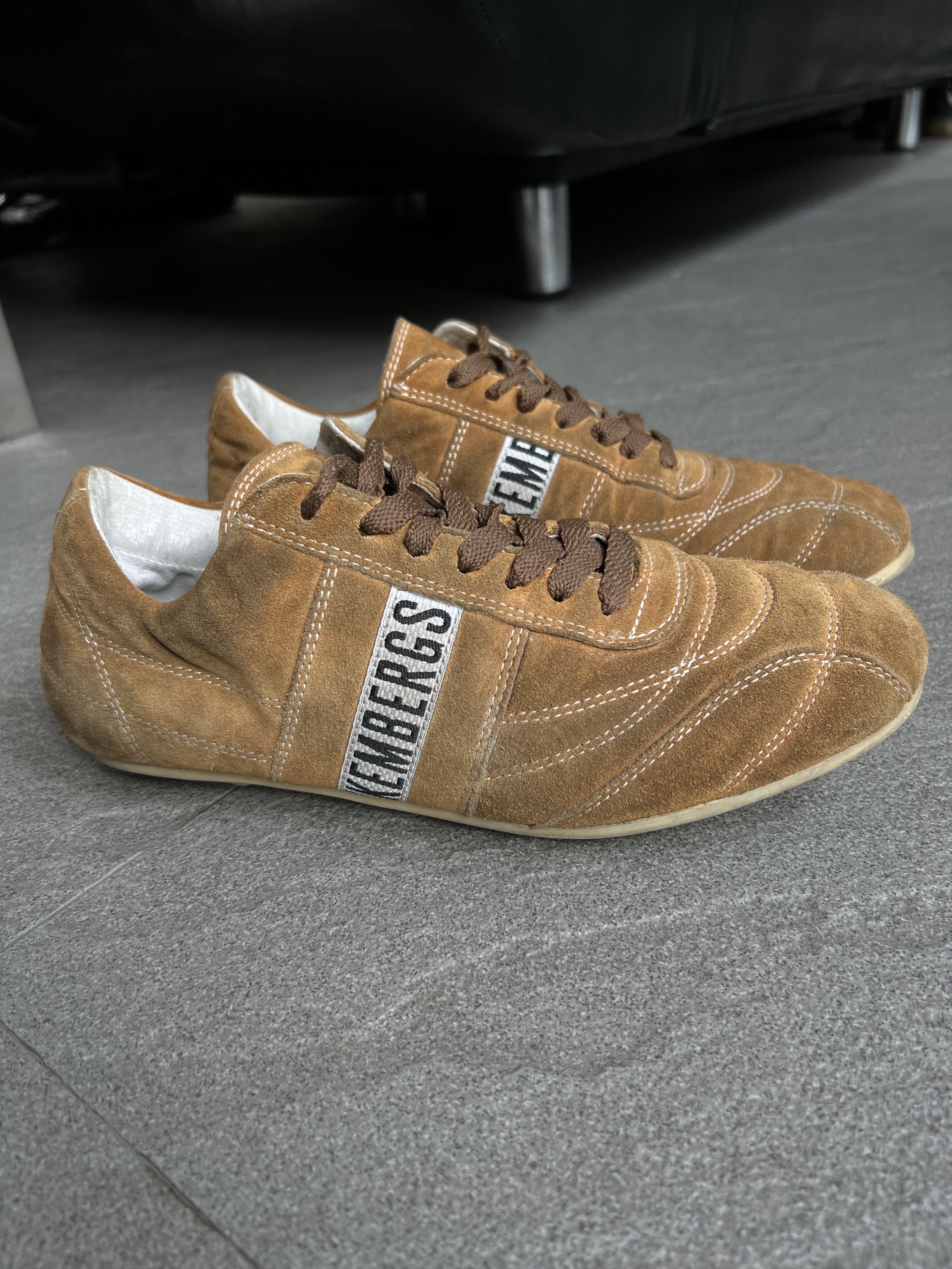 Dirk Bikkembergs Dirk Bikkembergs Suede Soccer Sneakers Brown EU39 Size US 6 / EU 39 - 1 Thumbnail
