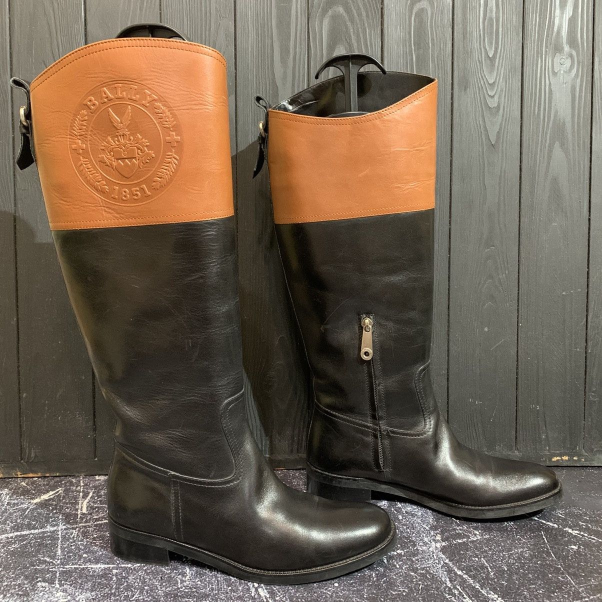 Bally BALLY Black & Brown Leather Boots Mid Size 37 Size US 7 / IT 37 - 2 Thumbnail