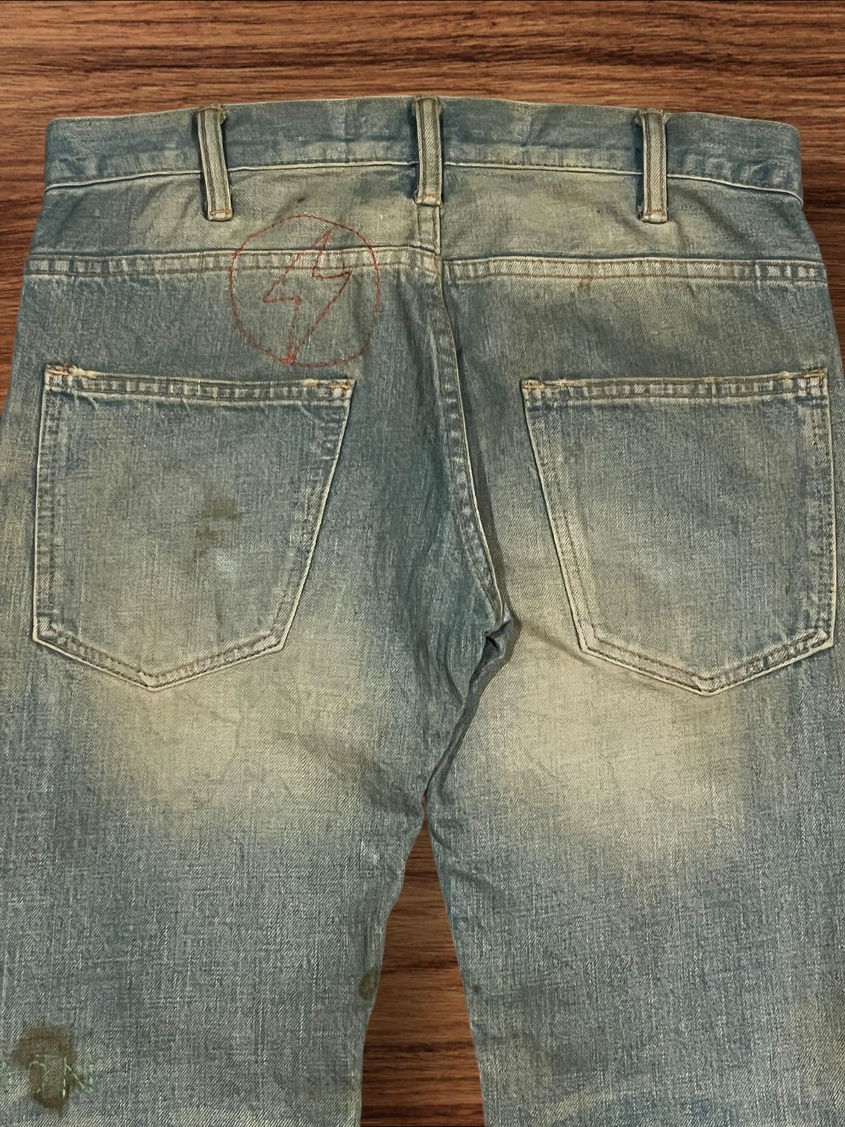 Undercover Led Rechwe Fragment Design Mud Washed Thunder Flare Jeans Size US 30 / EU 46 - 6 Thumbnail