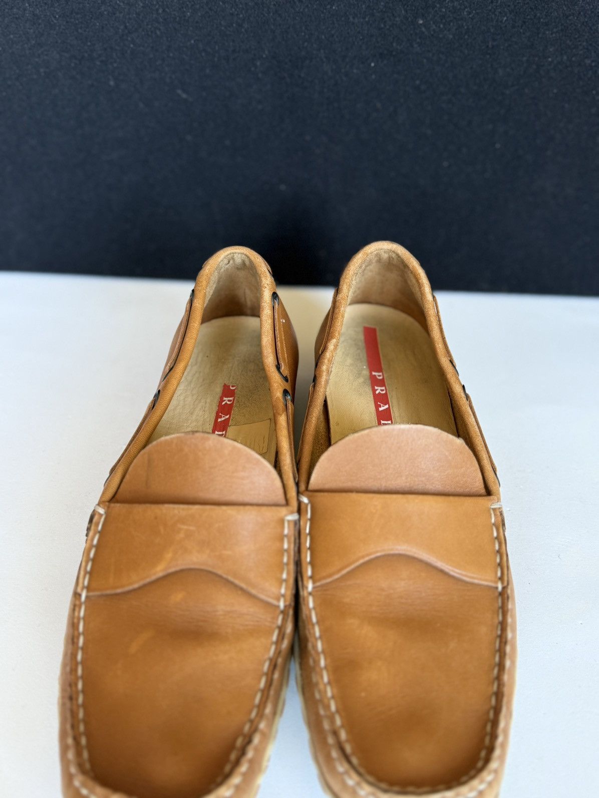 Prada Prada Brown Slip On Leather Shoes size 38 Size US 8 / IT 38 - 7 Thumbnail