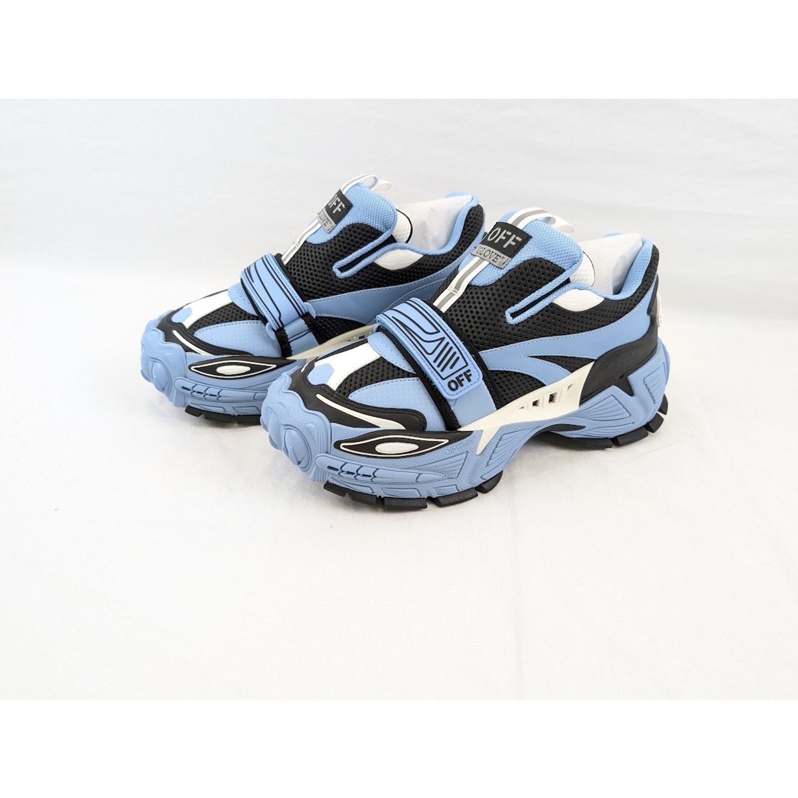 Off-White o1rshd1 Glove Slip On Sneakers in Light Blue/Black Size US 11 / EU 44 - 20 Thumbnail