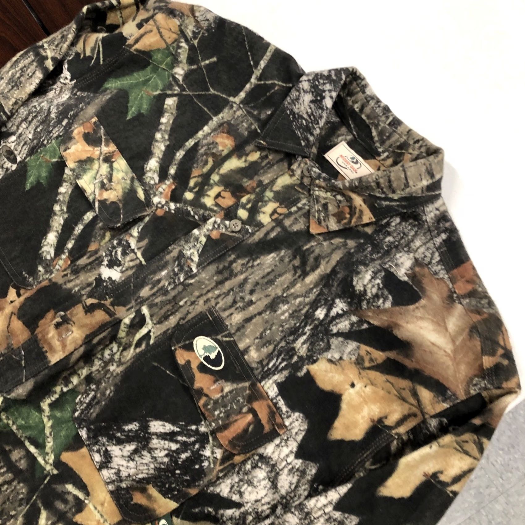 Vintage Browning Mossy Oak Shirt Men Large Camouflage Green Flannel Button-Up Button-Down Outdoor Fall Spring Size US L / EU 52-54 / 3 - 2 Thumbnail