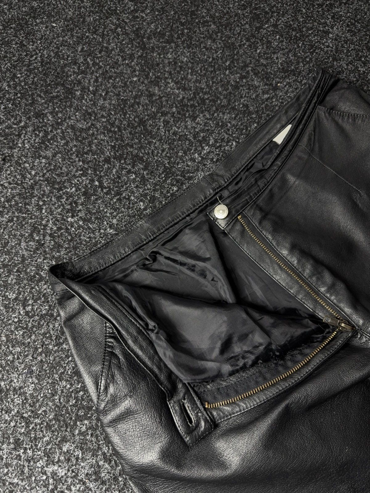 Leather Y2K Vintage Leather Pants Opium Style Alt Biker USA Rare Size US 34 / EU 50 - 7 Thumbnail